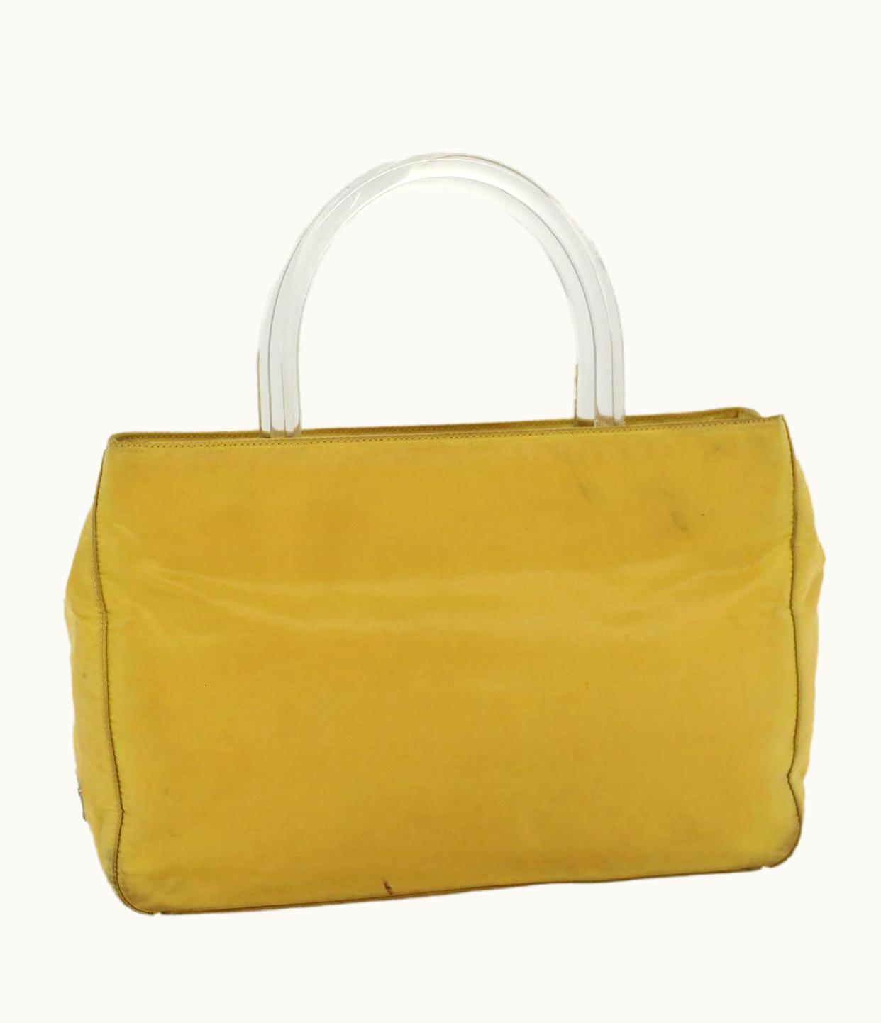 Prada Prada Hand Bag Nylon Yellow