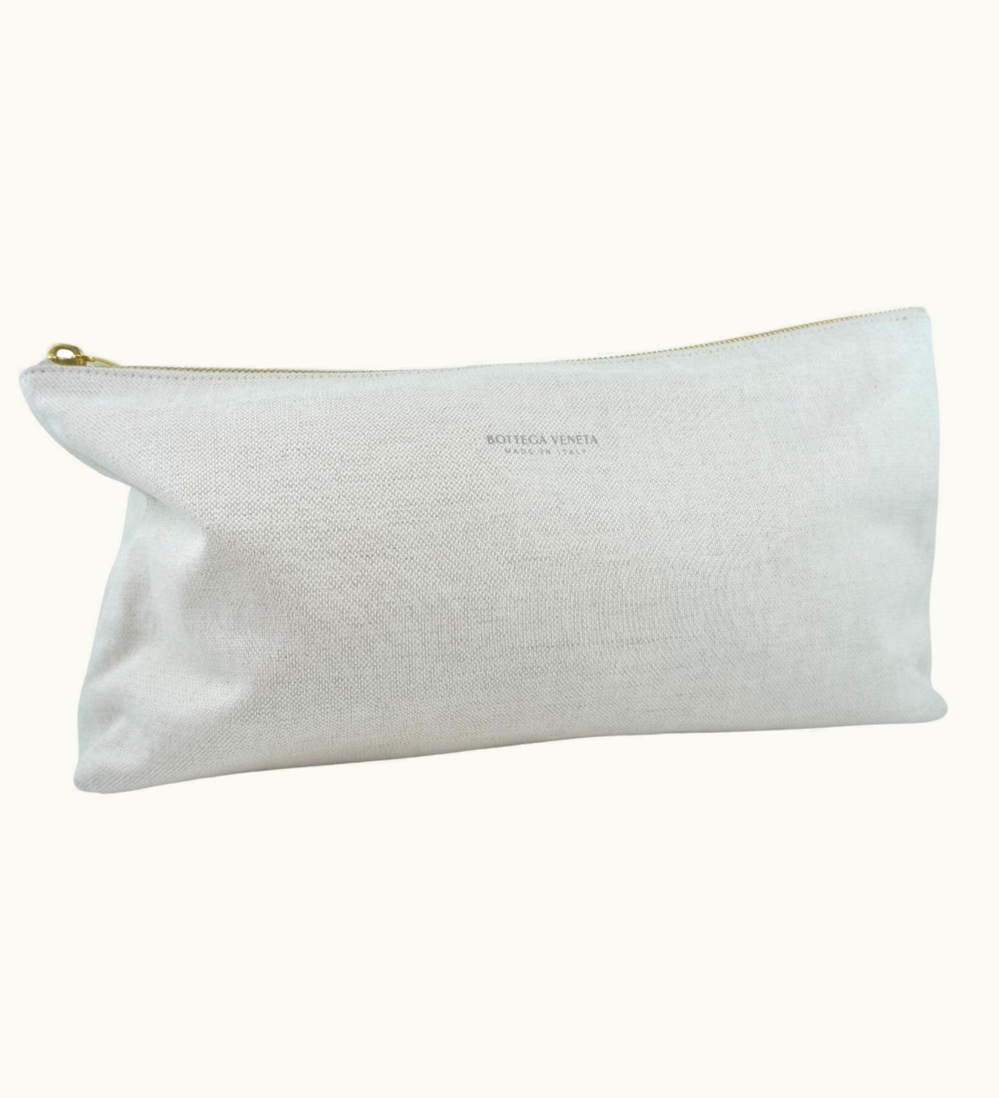 Bottega Veneta Bottega Veneta Bottegaveneta Bag-In-Bag Canvas Beige Unisex Pouch