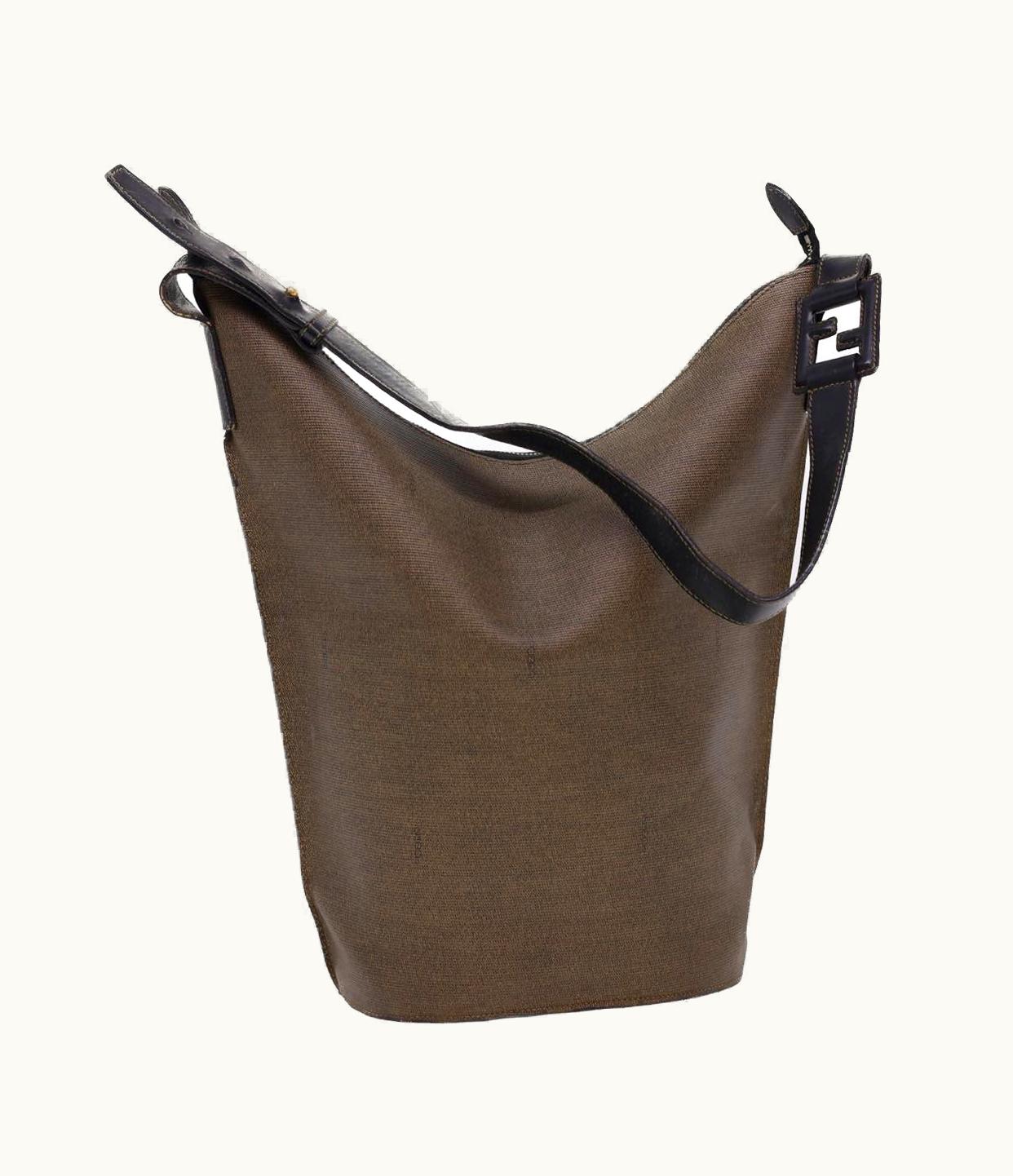 Fendi Fendi Shoulder Bag Pvc Leather Dark Brown