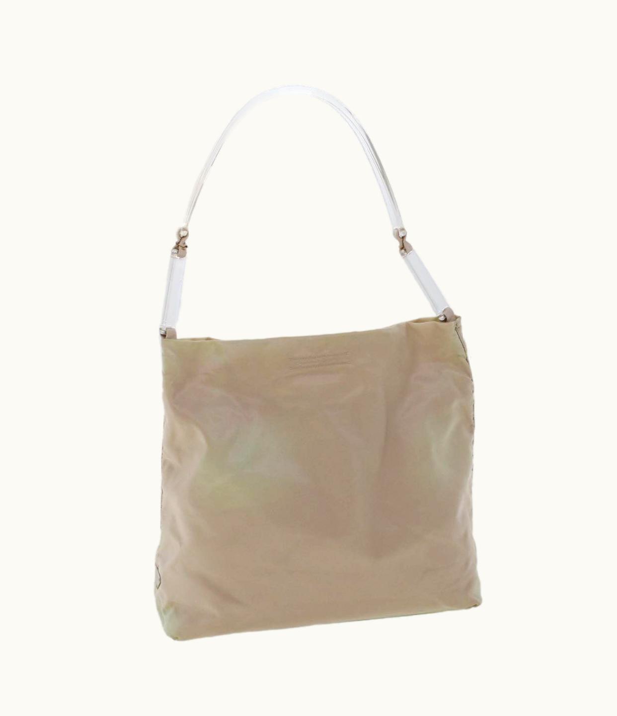 Prada Prada Nylon Shoulder Bag Beige