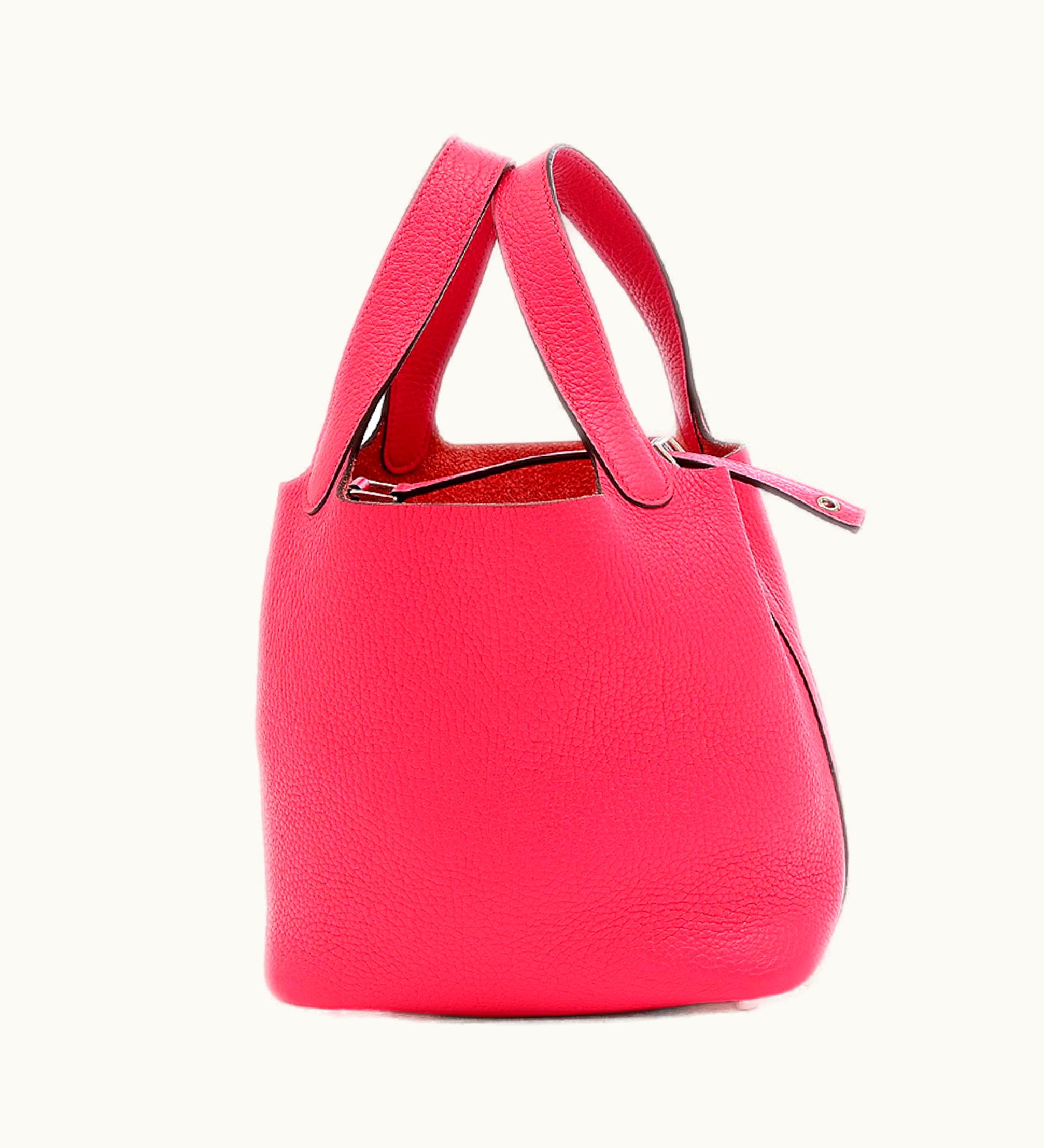 Hermès Hermès Picotin Silver Taurillon Clemence Leather Handbag