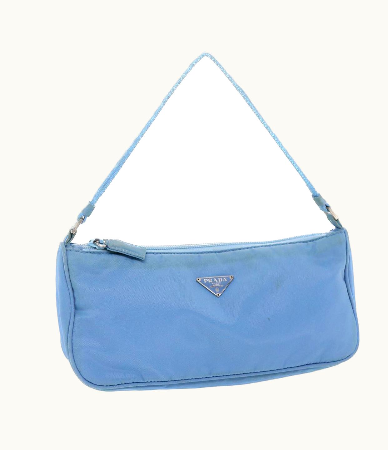 Prada Prada Accessory Pouch Nylon Light Blue