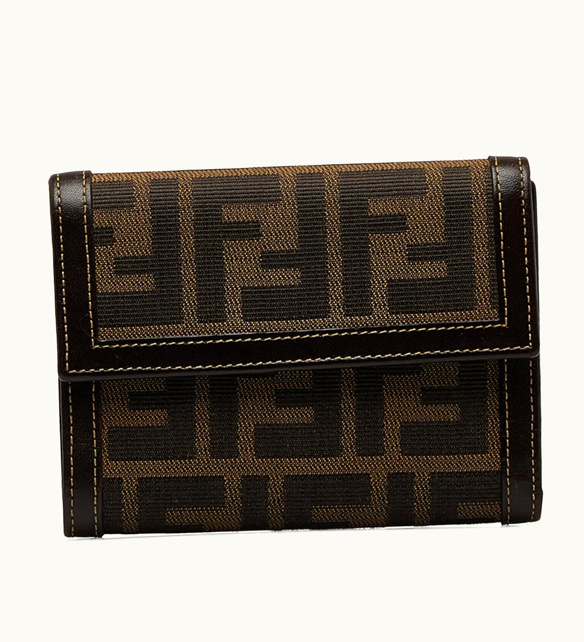 Fendi Fendi Zucca Canvas Small Wallet Small Wallets