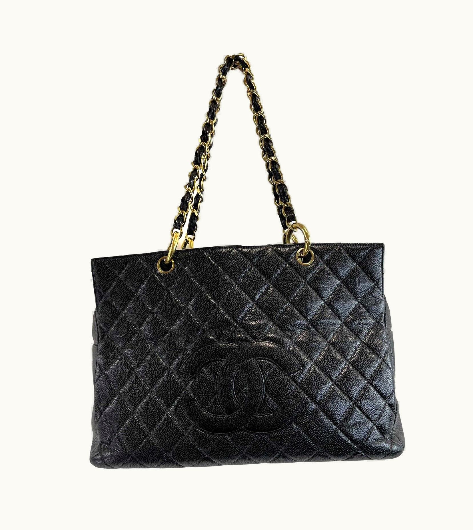 Chanel Chanel - Grand Timeless Shopping Tote Quilted Caviar CC Large Tote