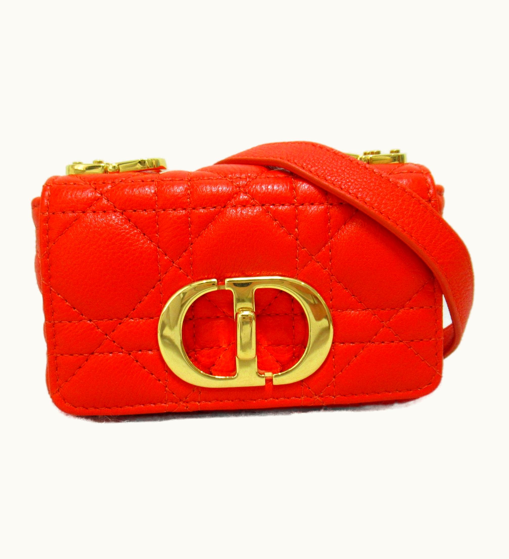 Dior Dior Card Micro Bag Orange Leather S2022Uwhc37O