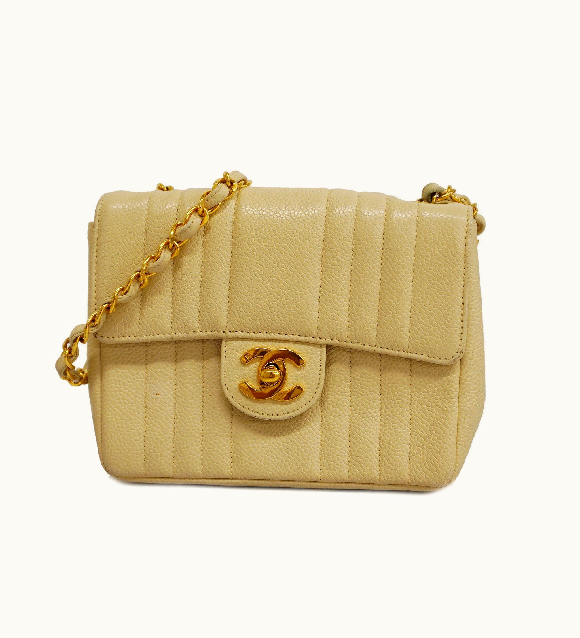 Chanel Chanel Mademoiselle Chain Shoulder Women's Caviar Leather Shoulder Bag