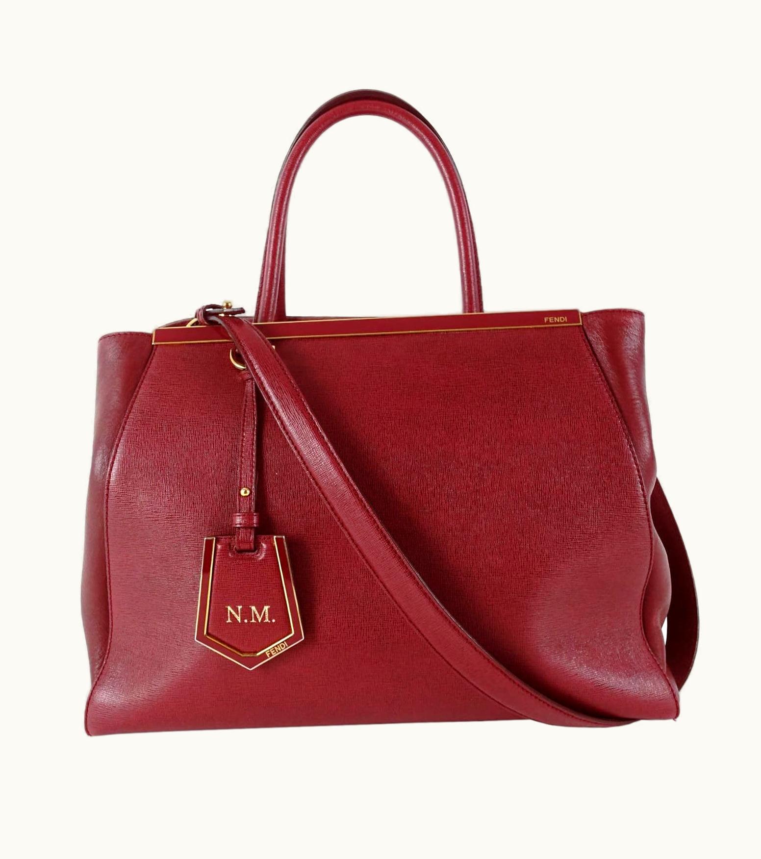 Fendi Fendi 2Jours Medium Calfskin Leather Bag
