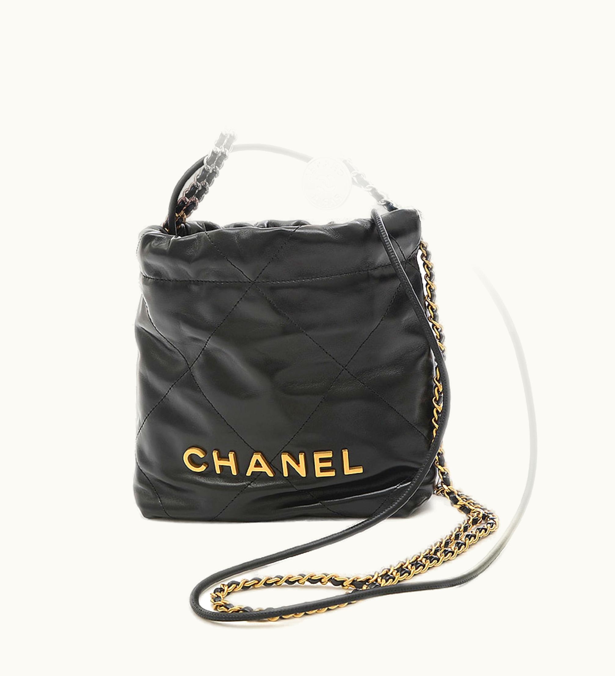 Chanel Chanel Mini Handbag Chain Shoulder Calfskin Black As3980