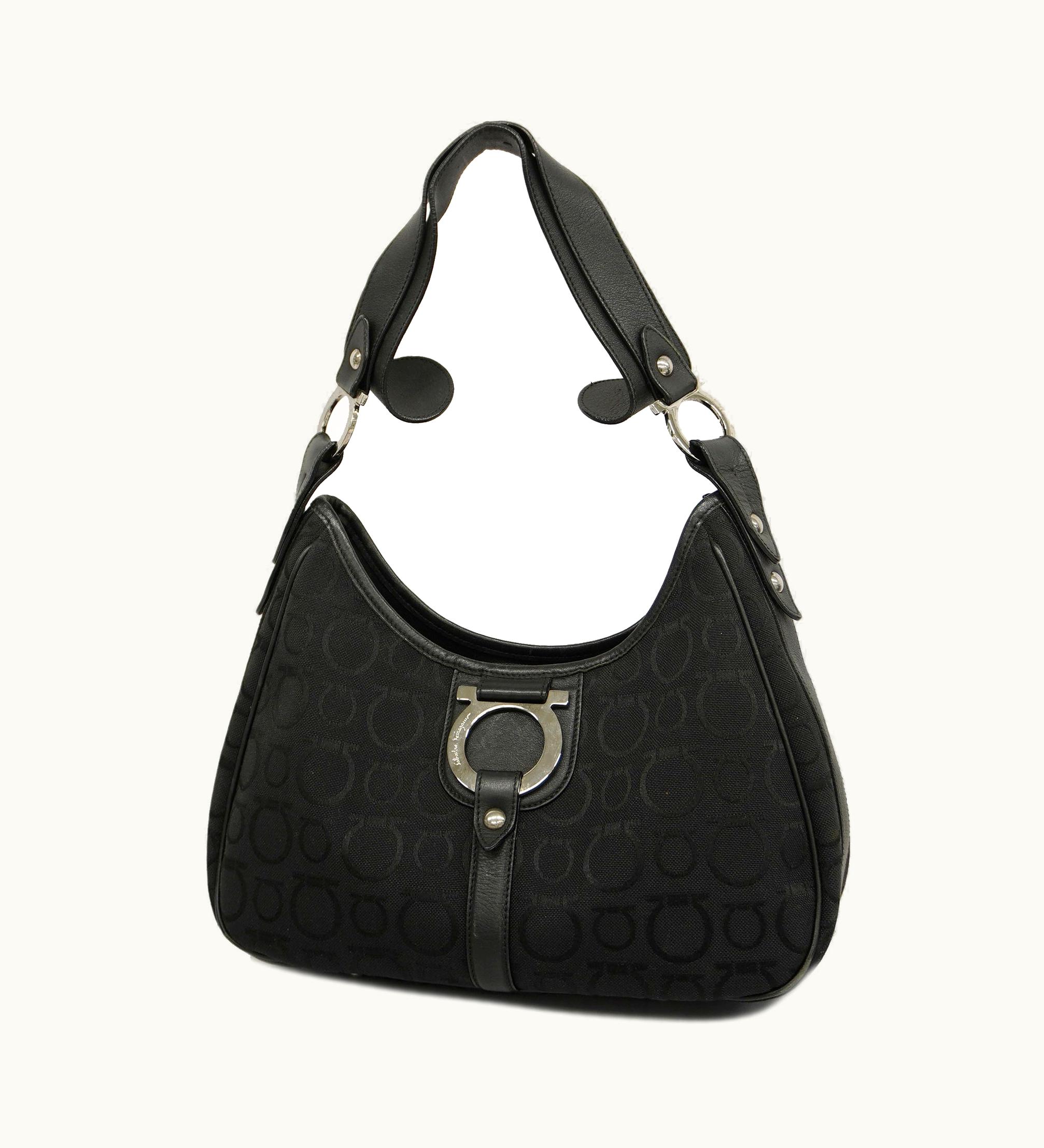 Salvatore Ferragamo Salvatore Ferragamo Gancini  Handbag Black