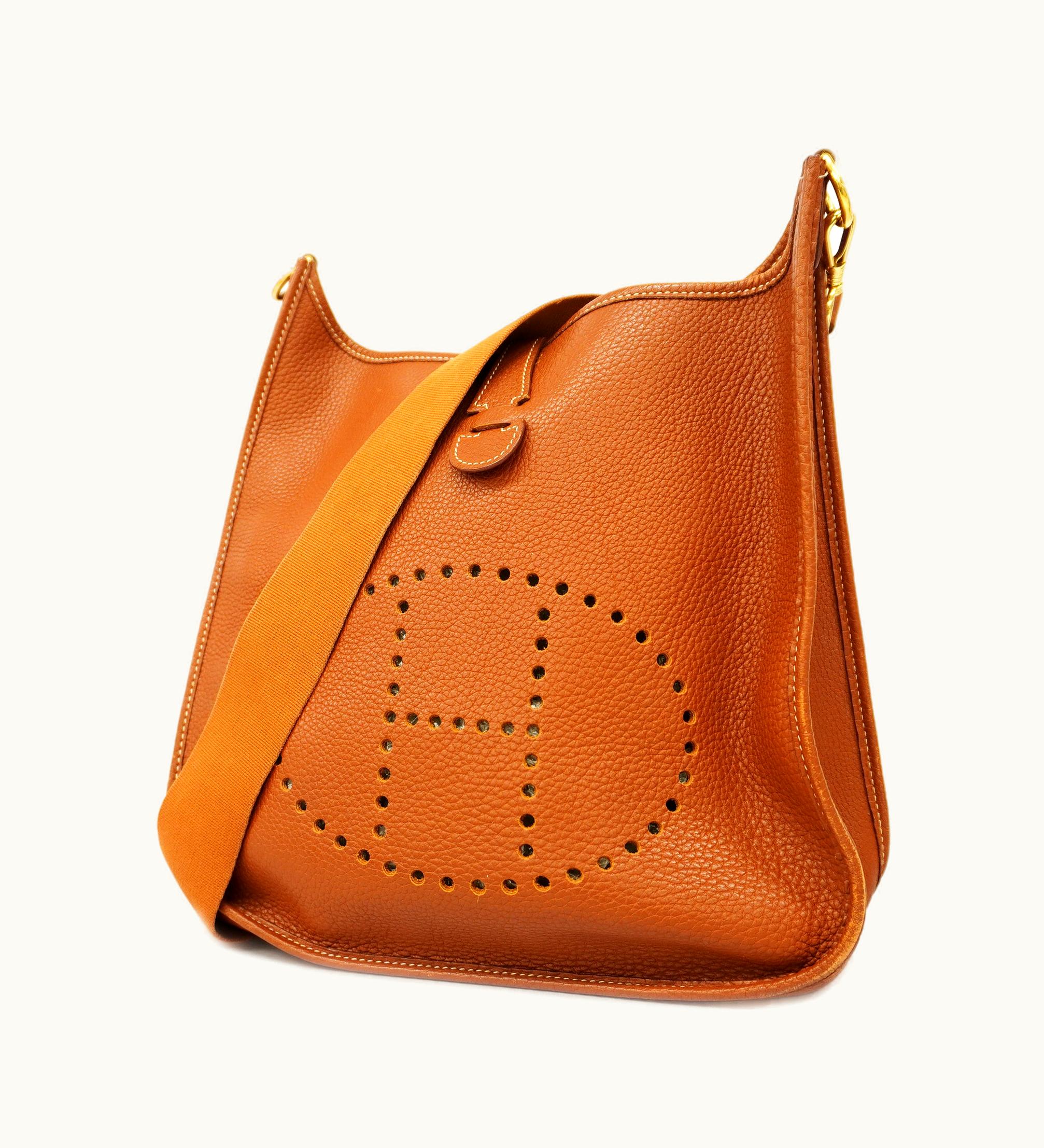 Hermès Hermès   Evelyne Evelyne 1Gm E Stamp Togo Leather Shoulder Bag Noisette