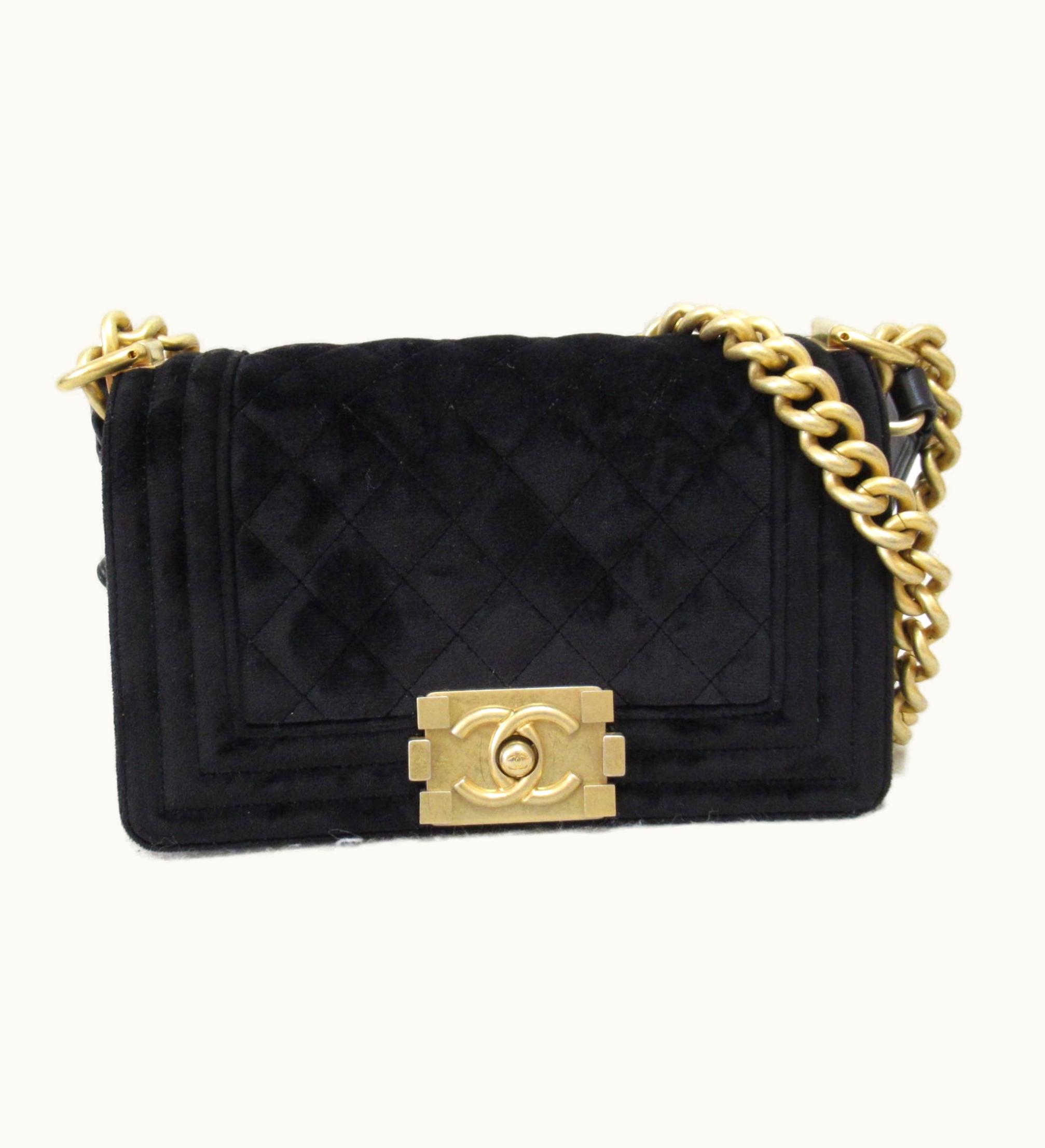 Chanel Chanel Boy Chain Shoulder Bag Black