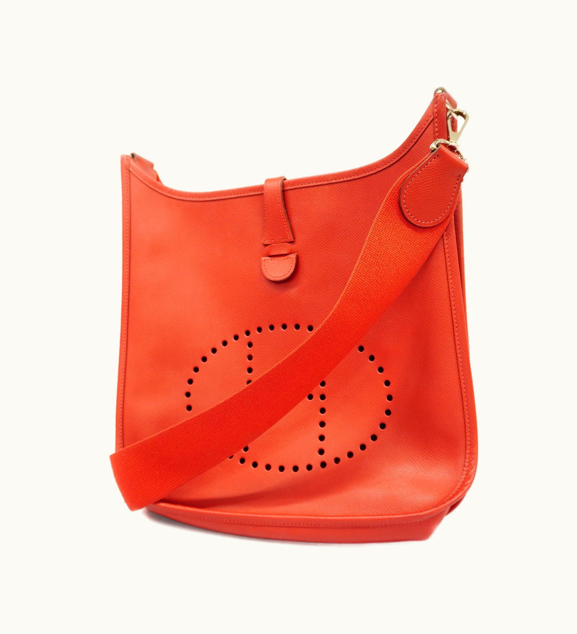 Hermès Hermès   Evelyne 2 J Stamp Women's Epsom Leather Shoulder Bag Rouge Garance