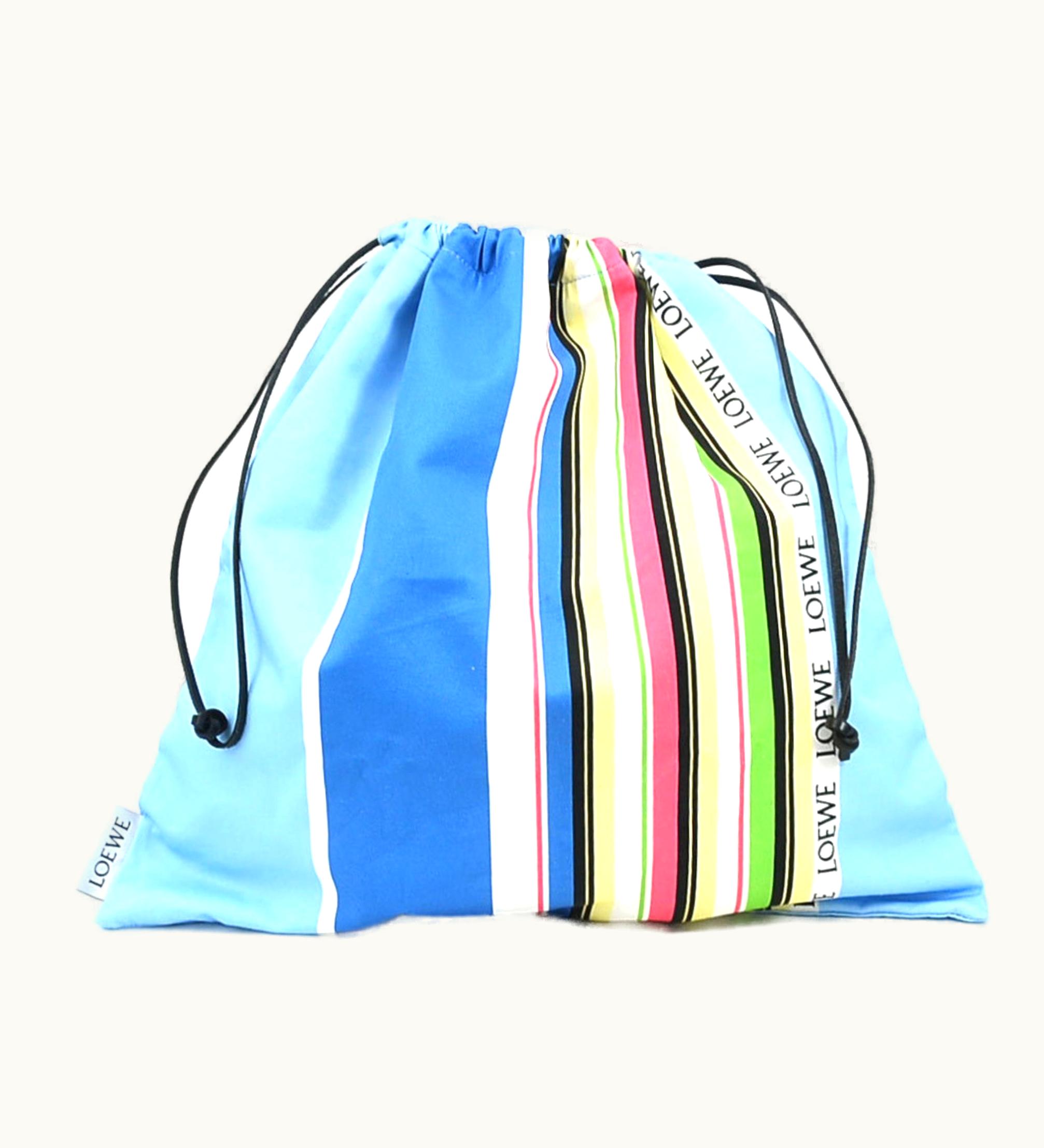 Loewe Loewe Pouch Drawstring Bag Drawstring Pouch Cotton Light Blue Multicolor Women's
