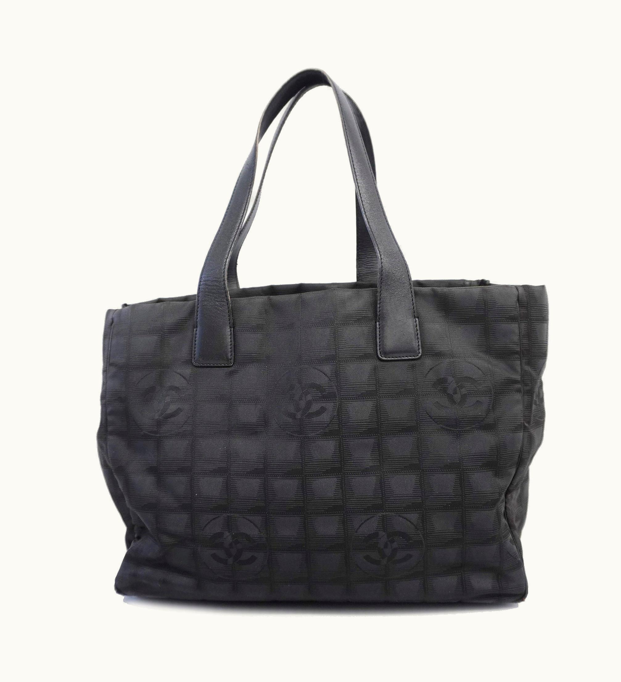 Chanel Chanel Travel Line Women's Nylon Tote Bag Black