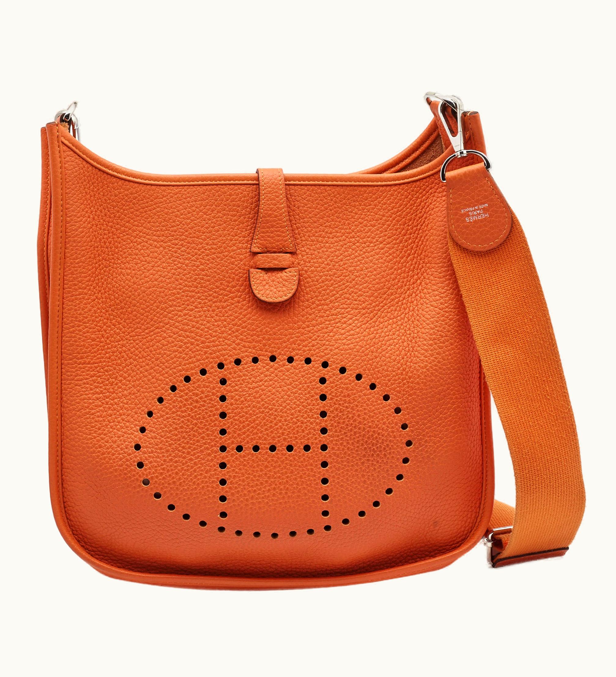 Hermès Hermès Feu Togo Leather Evelyne III PM Bag