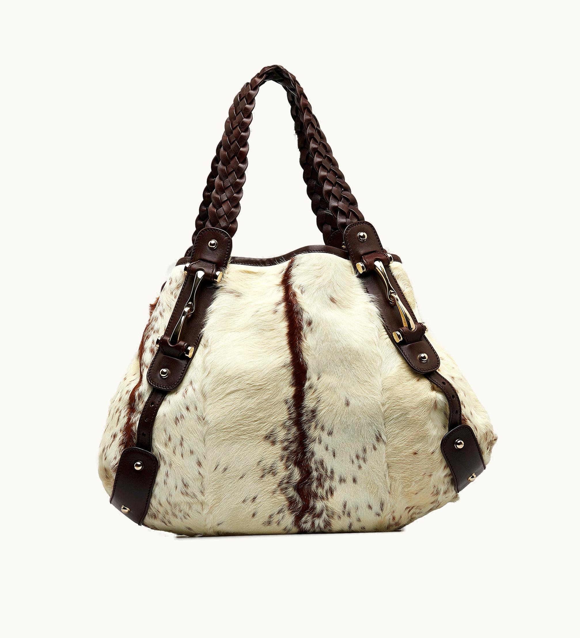 Gucci Gucci Pony Hair Horsebit Pelham Tote Bag