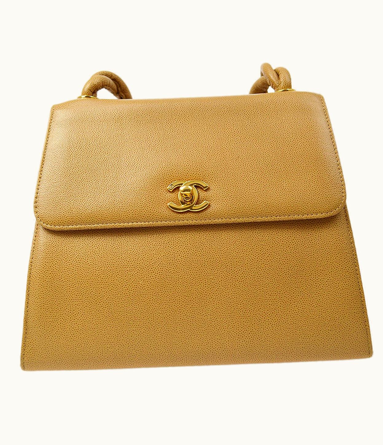 Chanel Chanel 1997-1999 Braided Shoulder Bag Brown Caviar Skin 41110