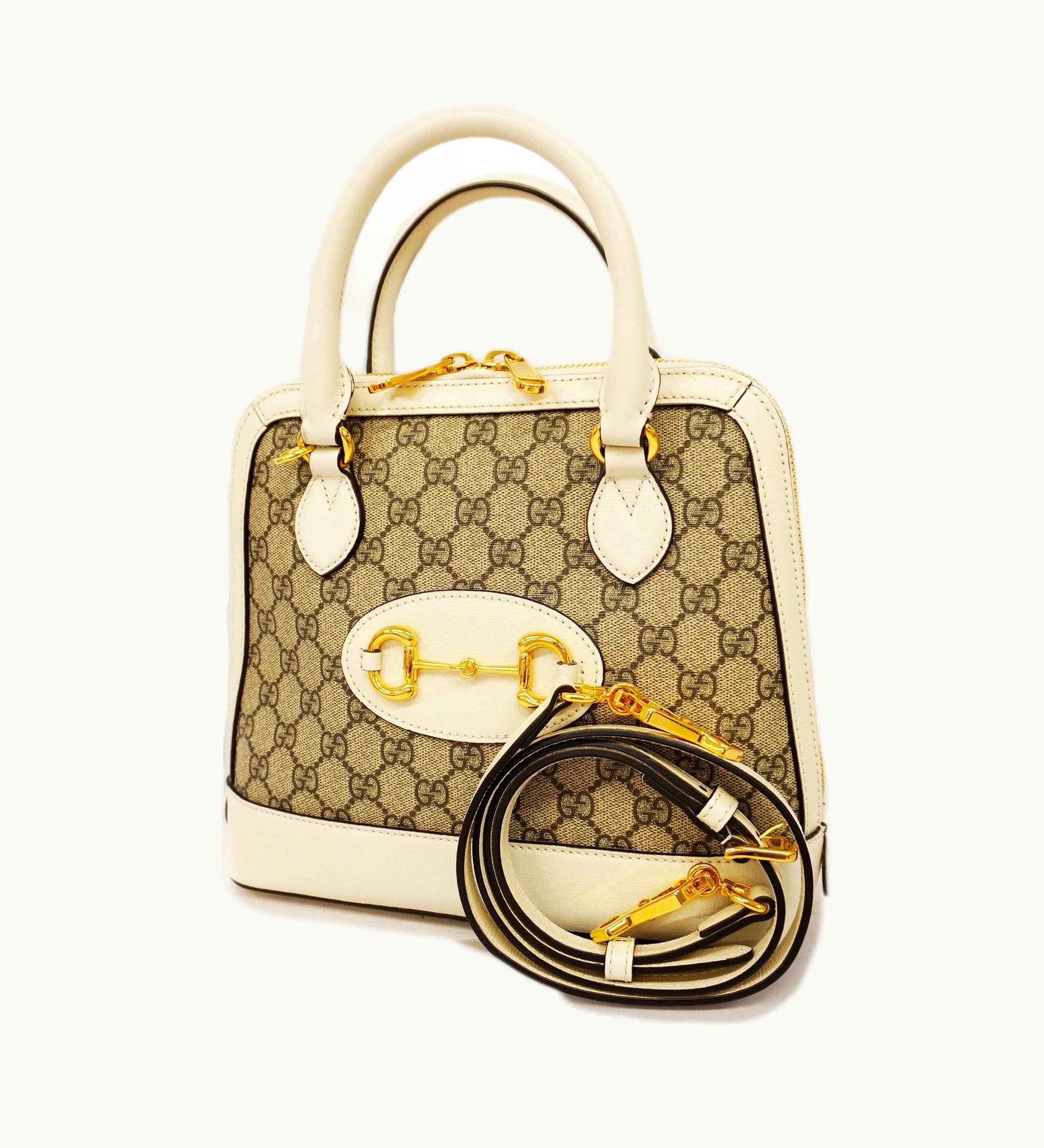 Gucci Gucci Horsebit 2Way Bag 621220 GG Supreme Beige, White