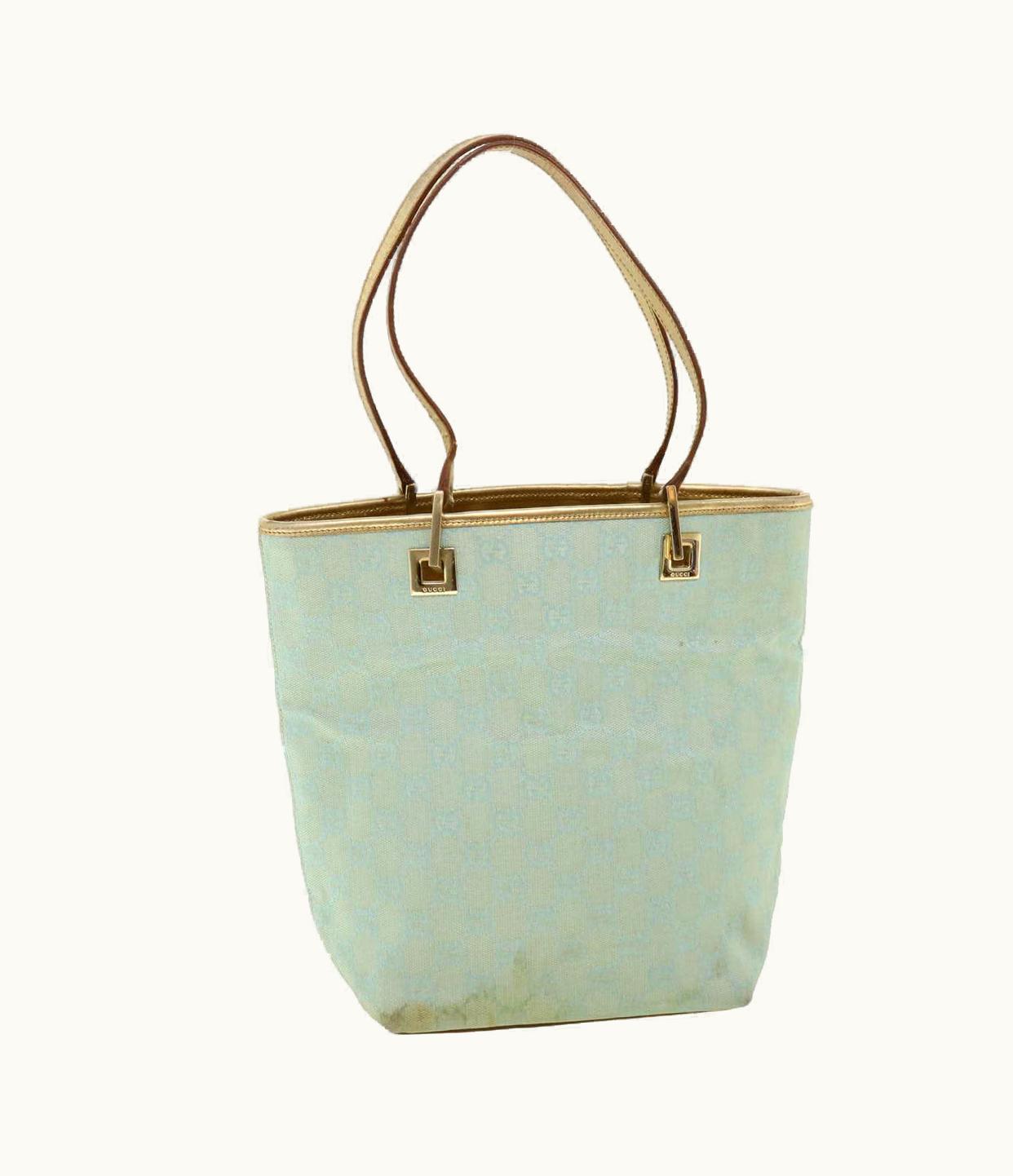 Gucci Gucci GG Canvas Shoulder Bag Light Blue 0021099