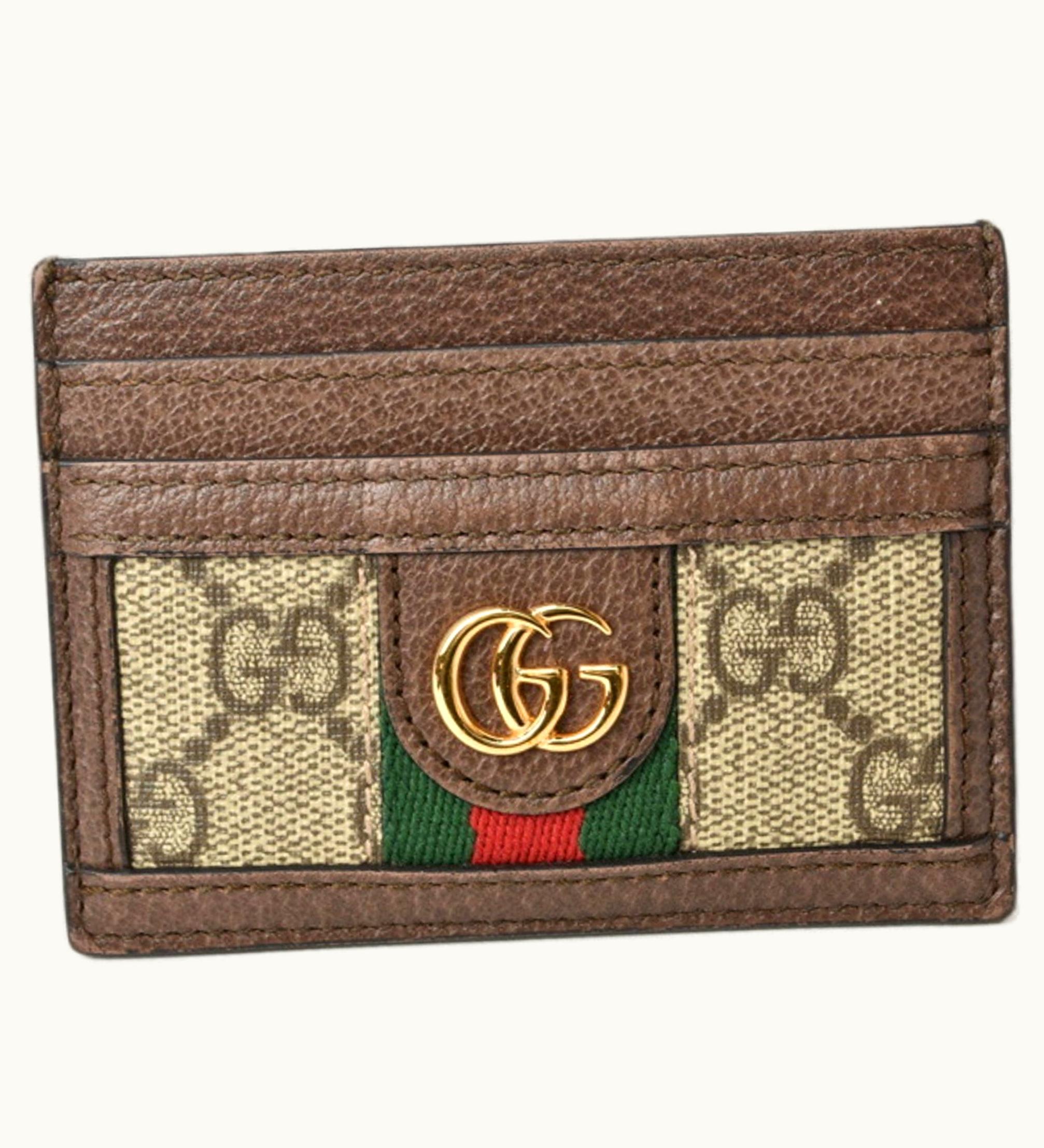 Gucci Gucci Card Case Business Holder Gucci Beige Brown 5523159 96Iwg 8745 Ophidia GG Supreme