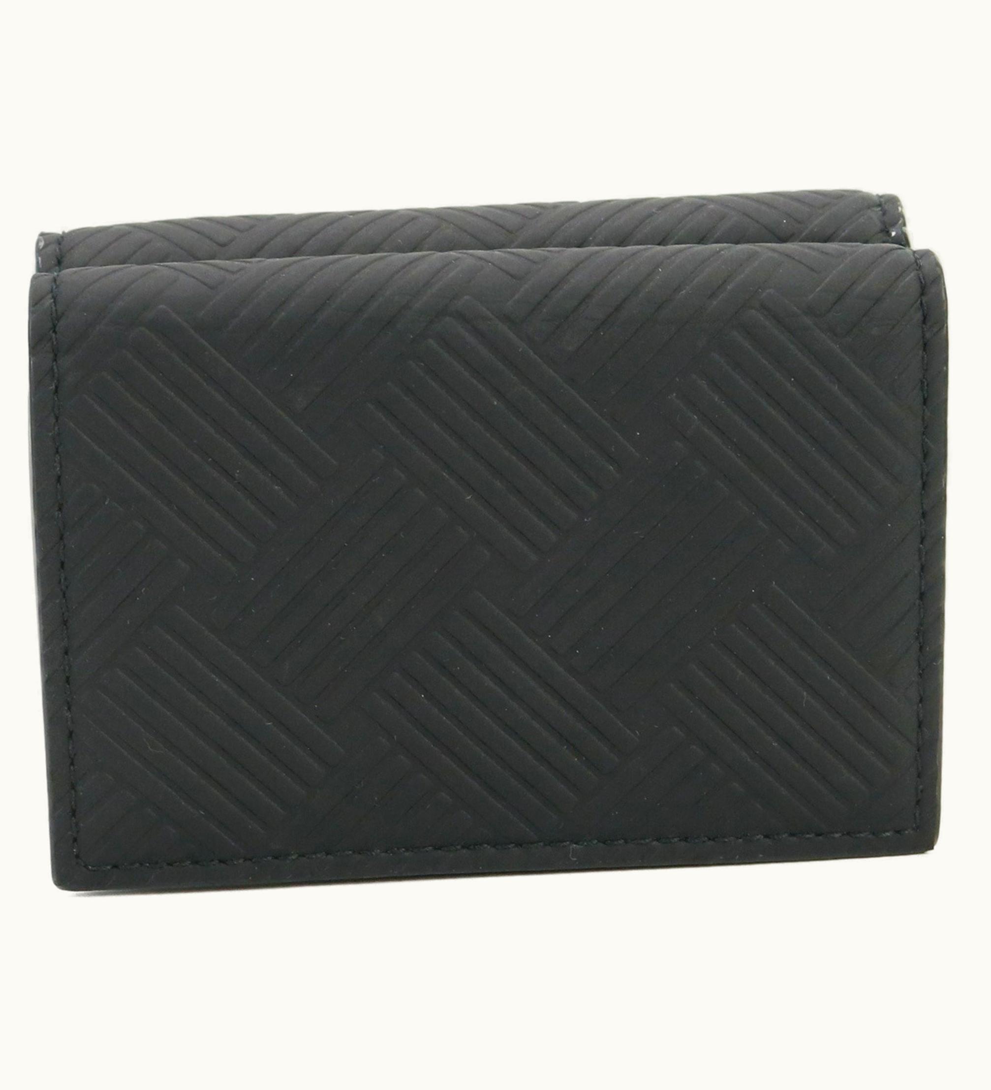 Bottega Veneta Bottega Veneta Deboss Tontrechart 592678 V0SQ1 Men's Three-Fold Wallet Black