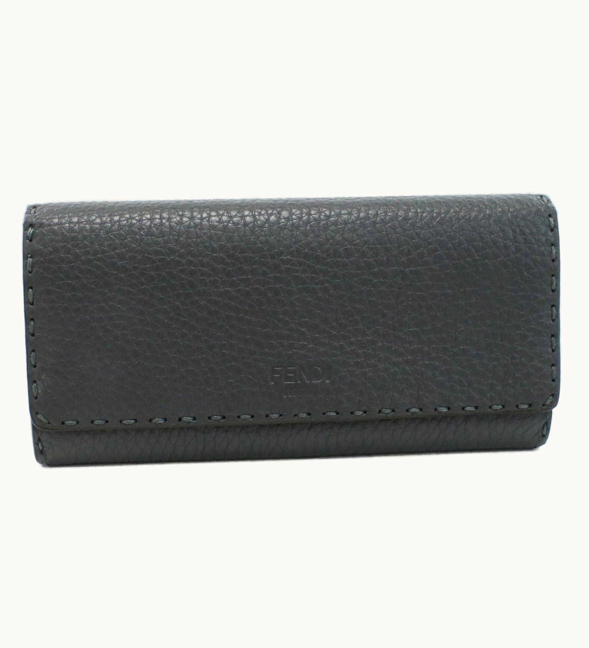 Fendi Fendi Selleria 8M0384 Ser Long Wallet Fold Leather Women's