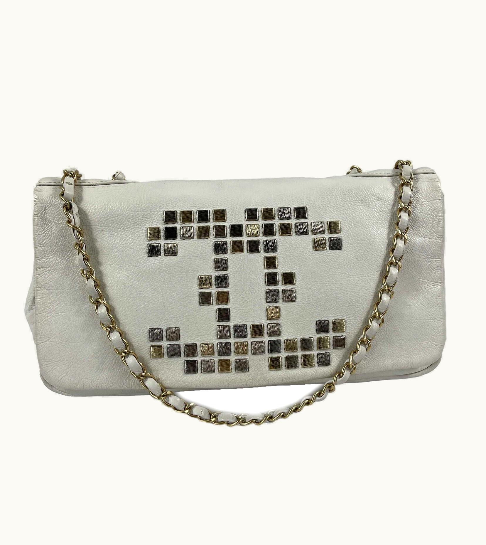 Chanel Chanel - 09C Mosaic Metal East West Calfskin CC Maxi Flap Shoulder Bag