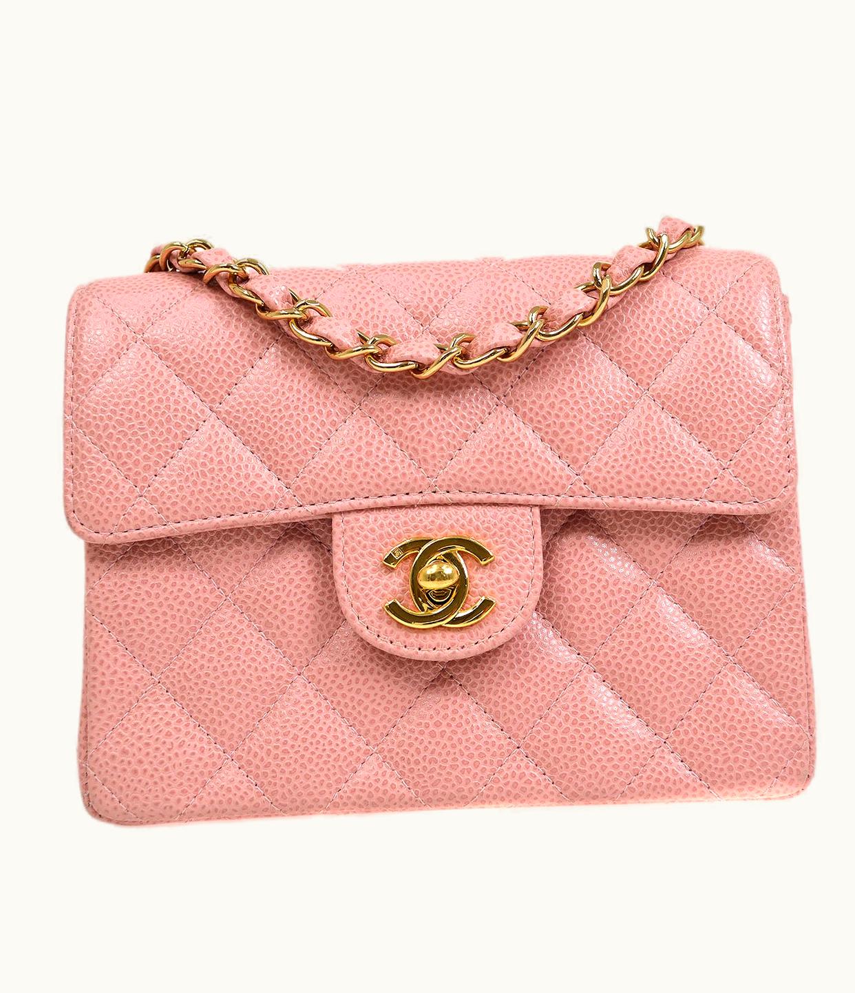 Chanel Chanel 2003-2004 Classic Square Flap 17 Pink Caviar 82773