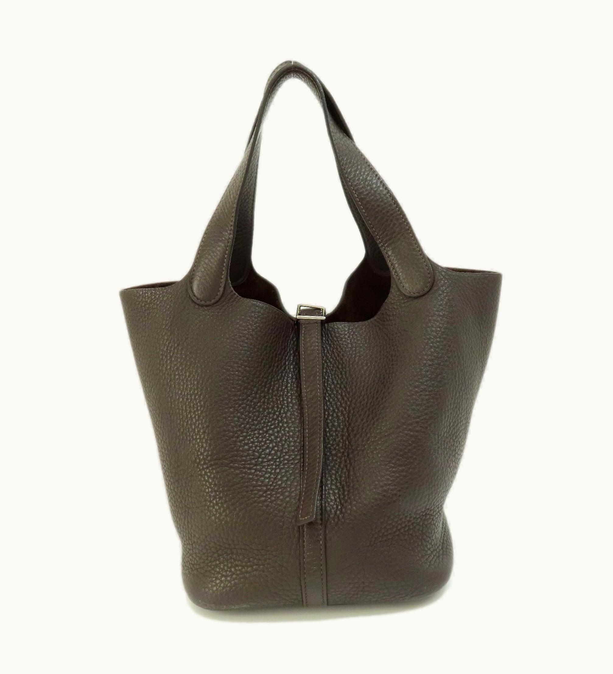 Hermès Hermès Picotin MM Dark Brown Handbag Taurillon Ladies