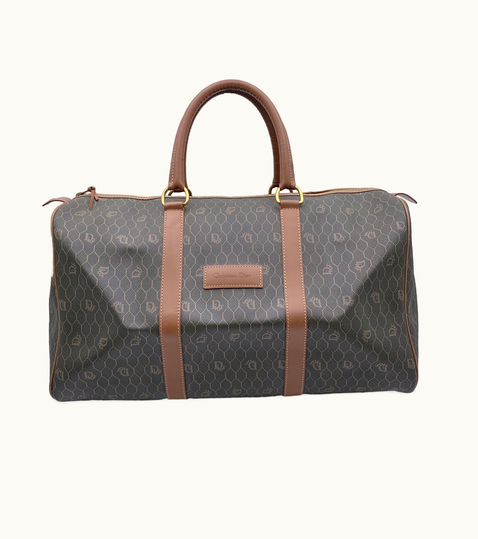 Dior Dior Christian Dior Vintage Monogram Duffle Travel Unisex Bag Handbag