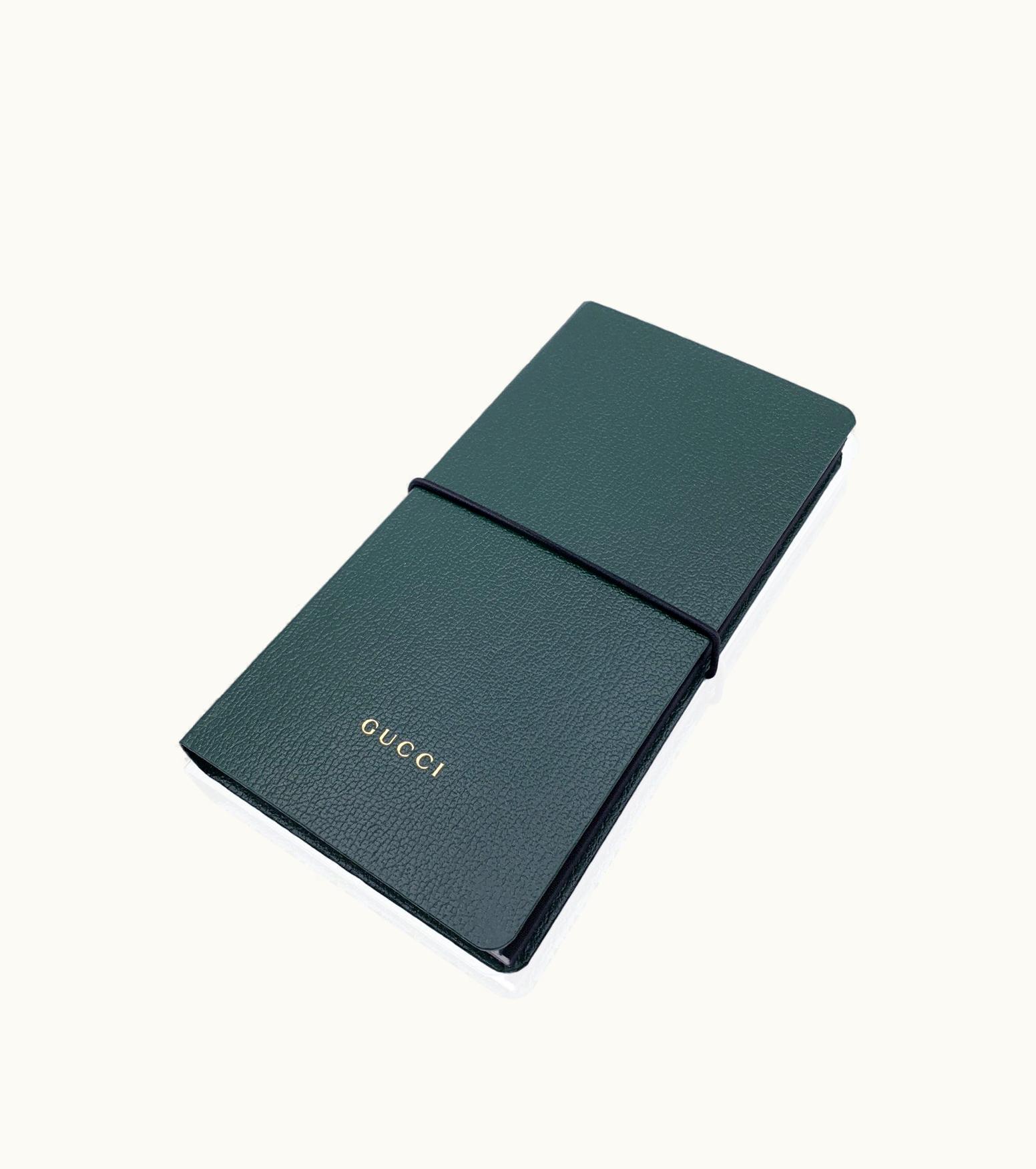 Gucci Gucci Green Notebook With Accordion Card Holder