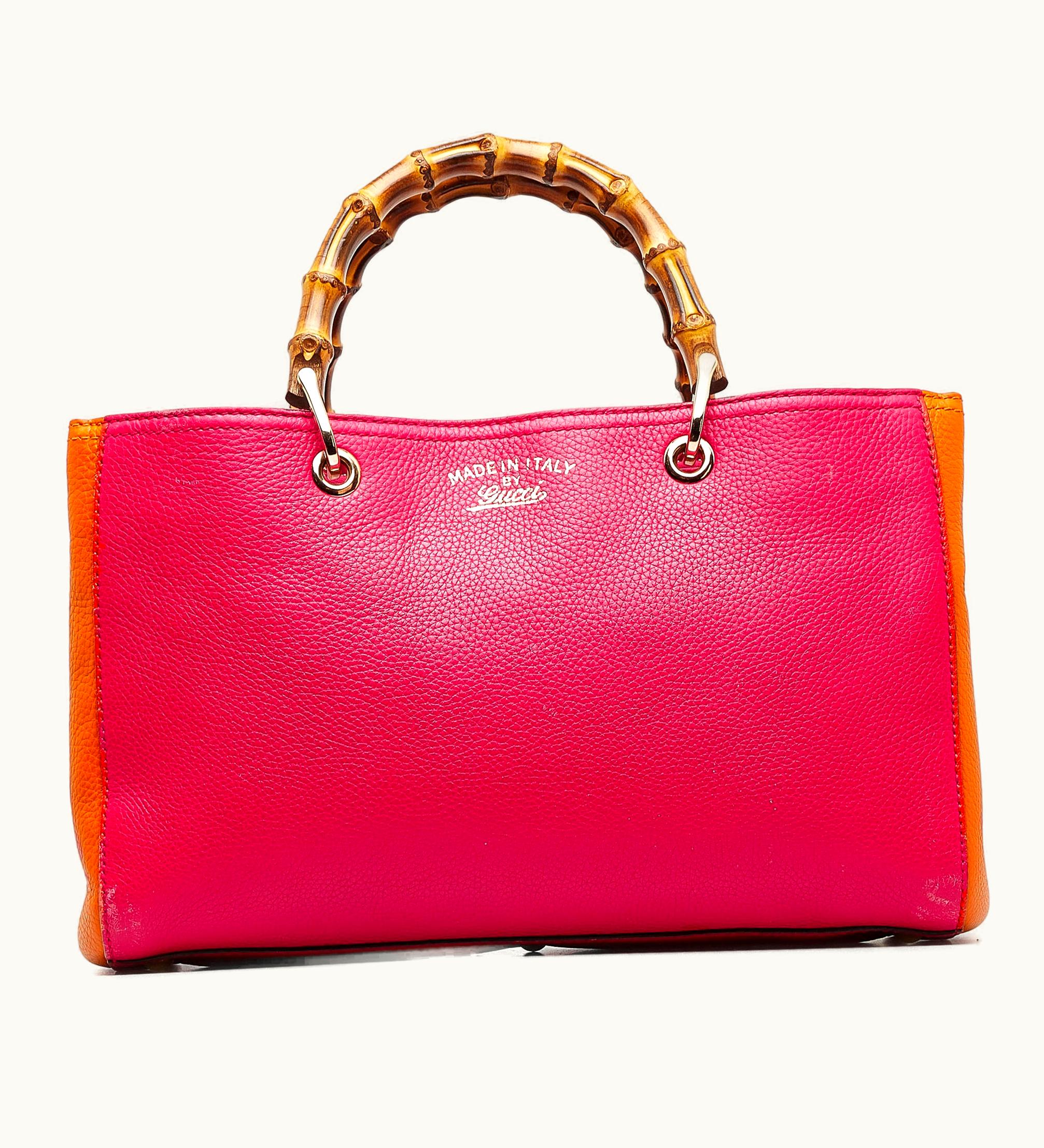 Gucci Gucci Medium Bicolor Bamboo Shopper Satchel