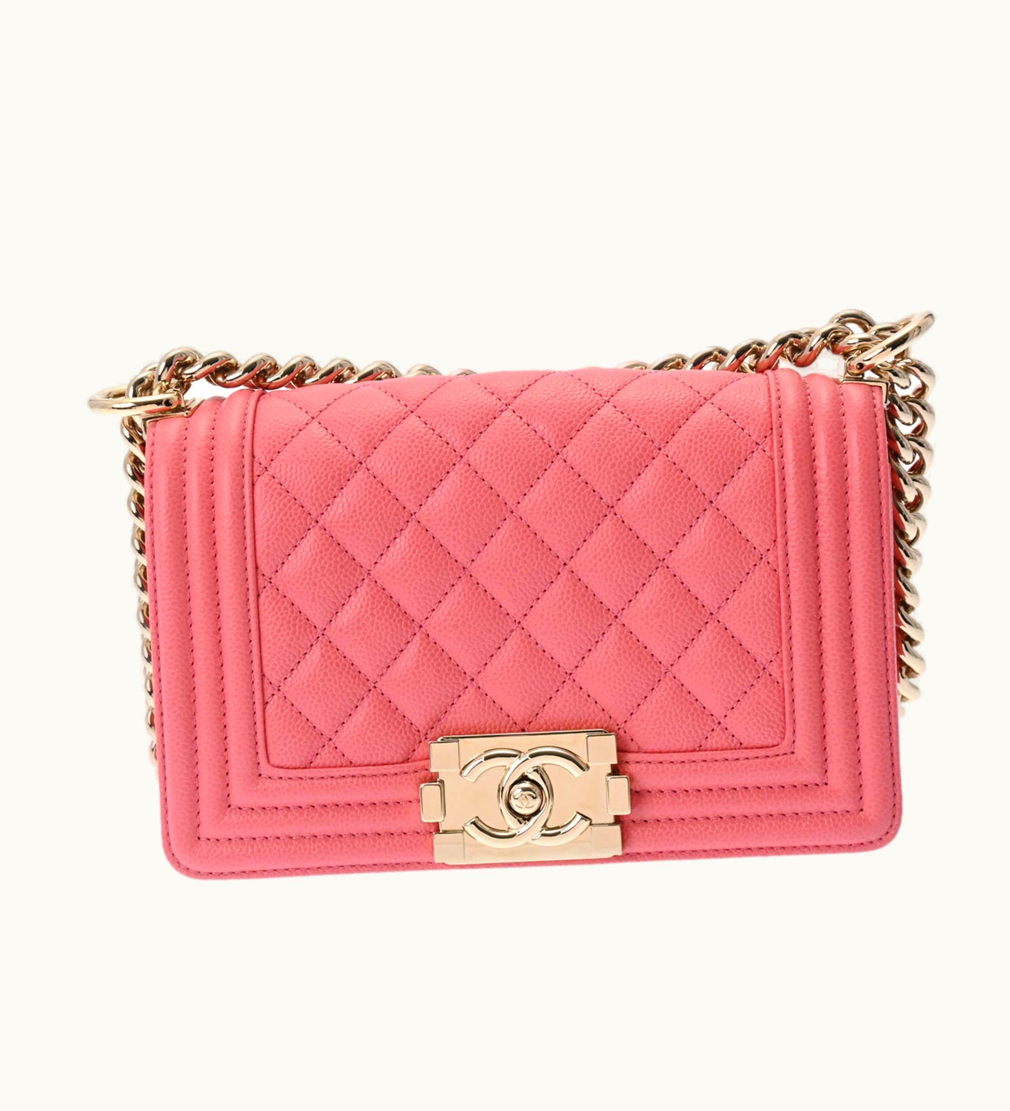 Chanel Chanel Boy Chanel Chain Shoulder Bag Women's Pink