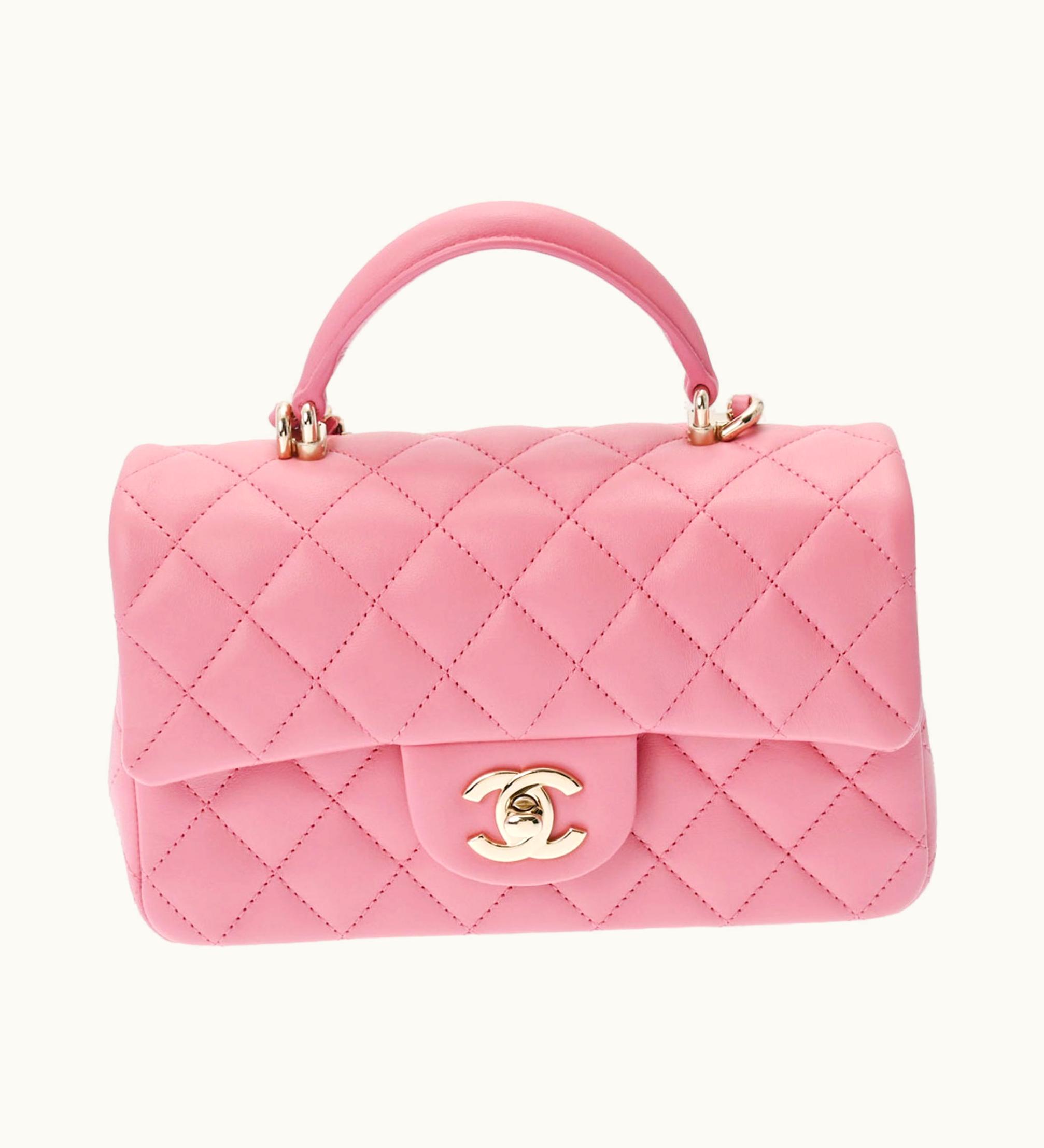 Chanel Chanel Chain Shoulder Pink Champagne As2431 Women's Lambskin Bag