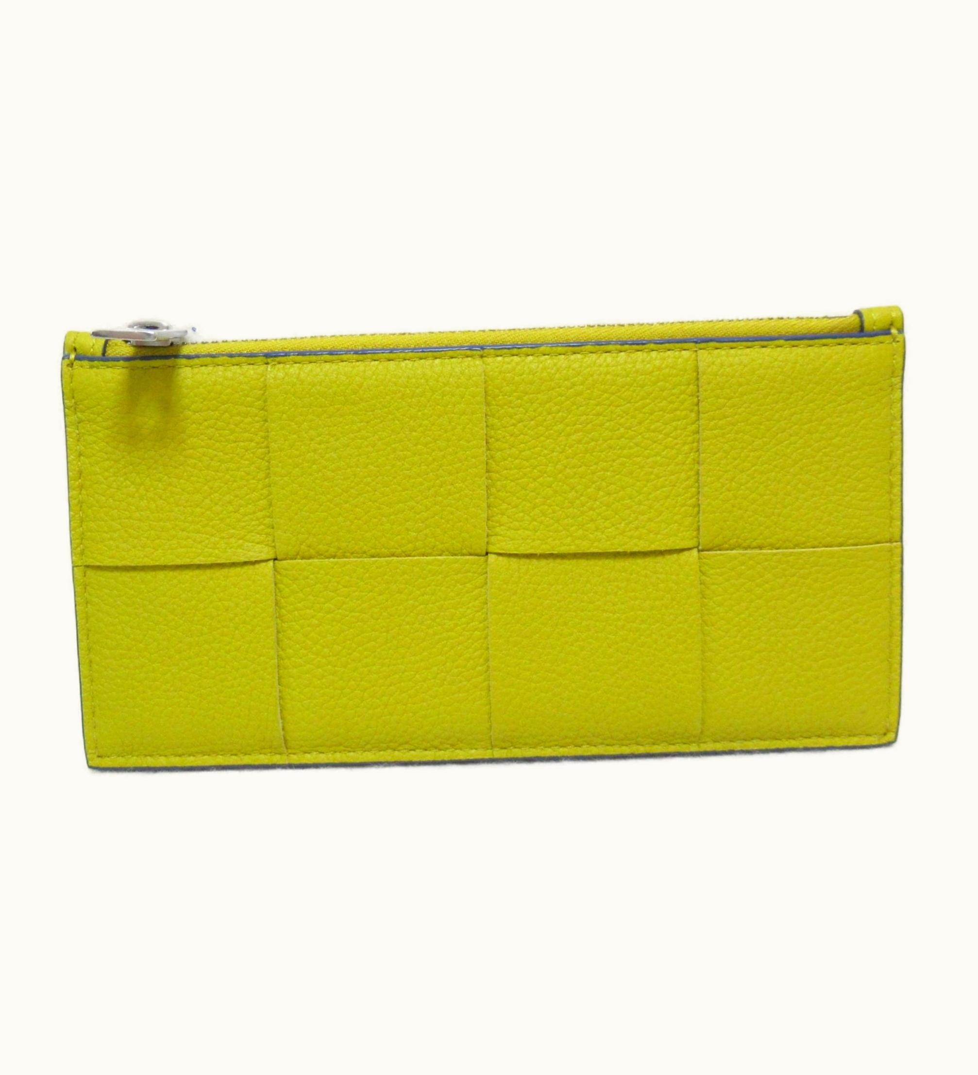 Bottega Veneta Bottega Veneta Cassette Long Zipper Card Case Yellow Mustard Leather Maxi Intrecciato 749460Vcp137349
