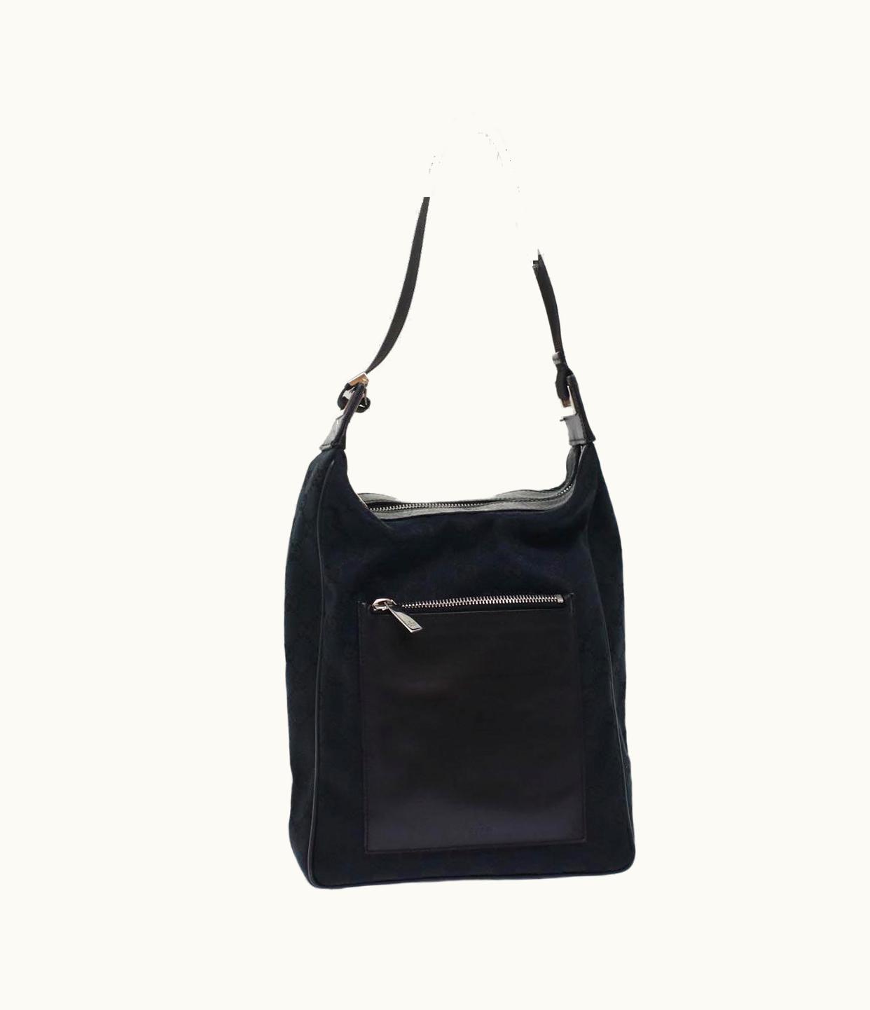 Gucci Gucci GG Canvas Shoulder Bag Leather Black 019.0537 2123