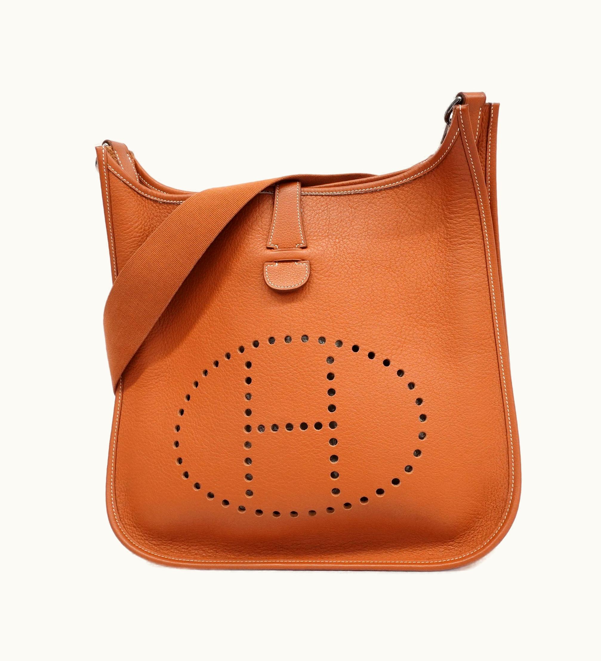 Hermès Hermès   Evelyne Evelyne 1 F Stamp Women's Togo Leather Shoulder Bag Brique