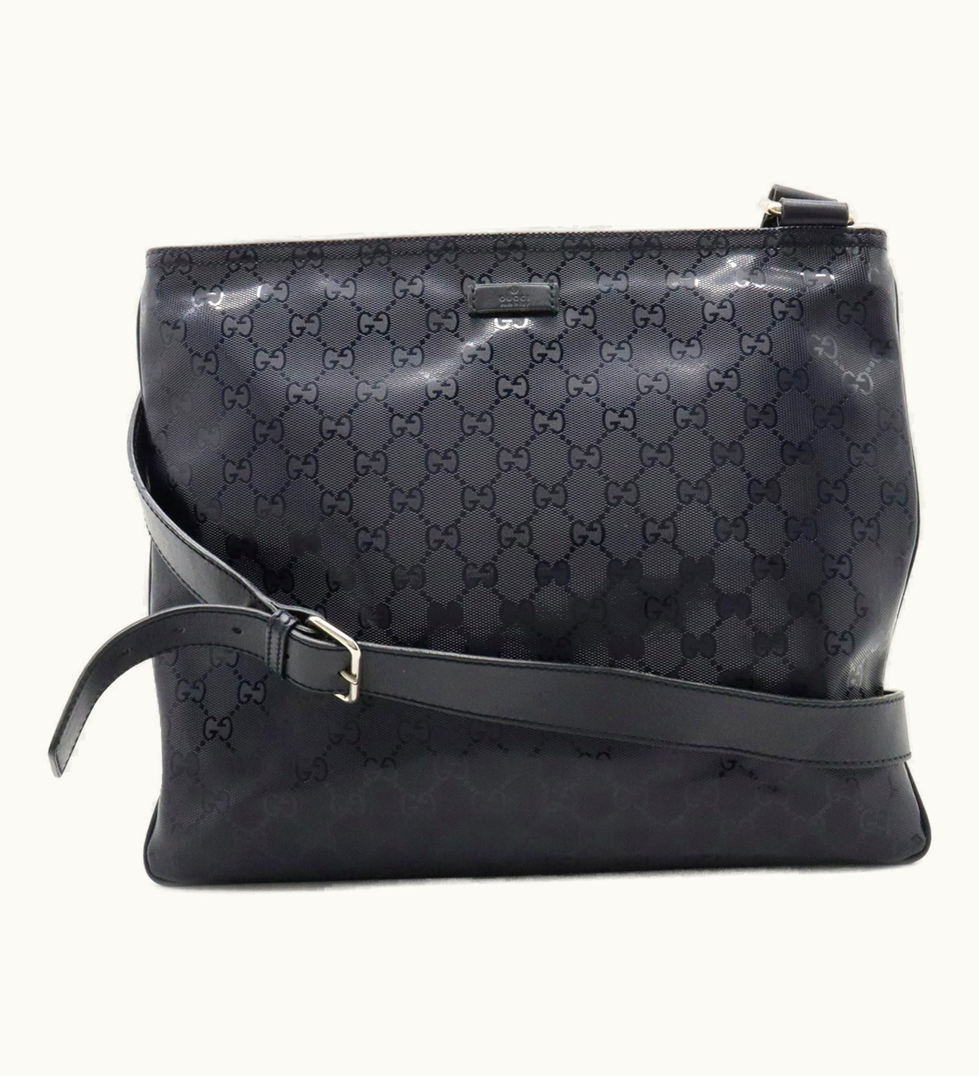 Gucci Gucci GG Implement Crossbody Shoulder Bag Pvc Leather Navy 201446