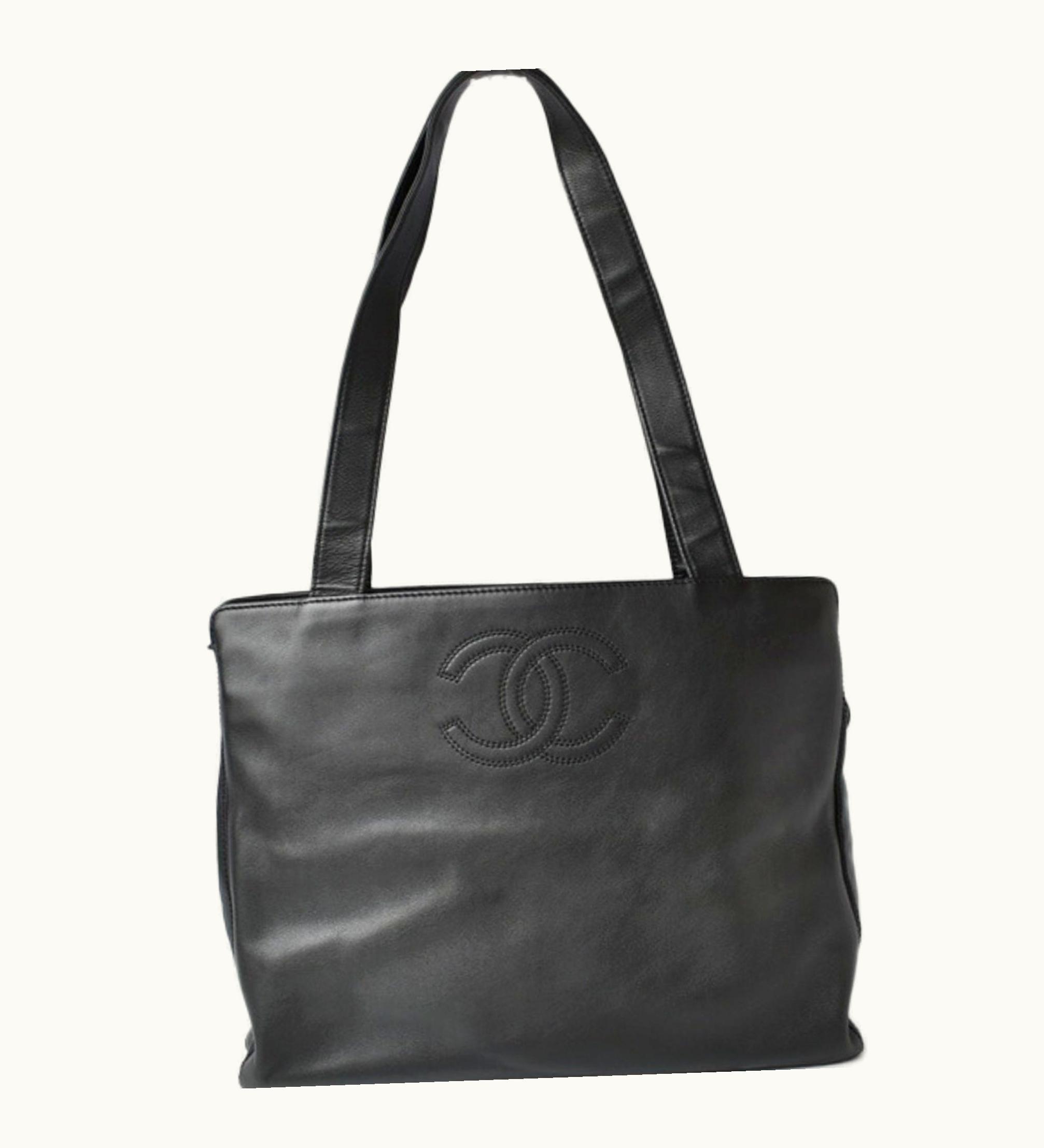 Chanel Chanel Shoulder Bag / Tote Chanel Here Mark Lamb Leather Black