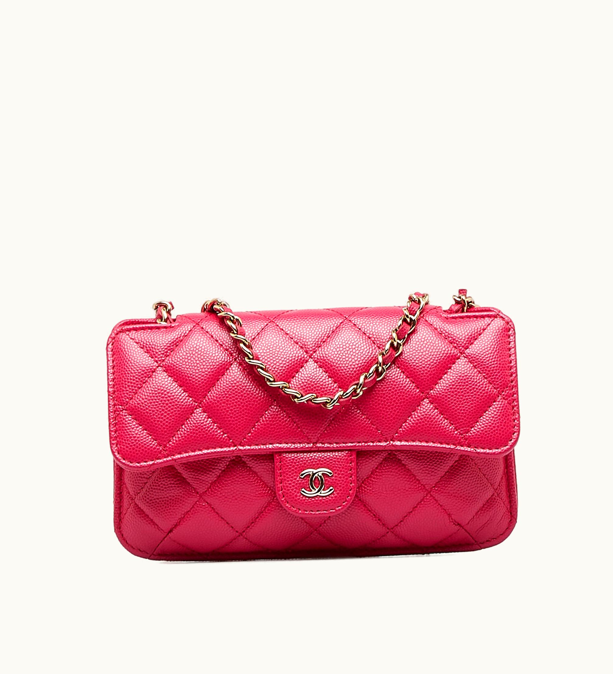 Chanel Chanel Quilted Caviar Foldable Printed Fabric Tote With Chain Tote Bag