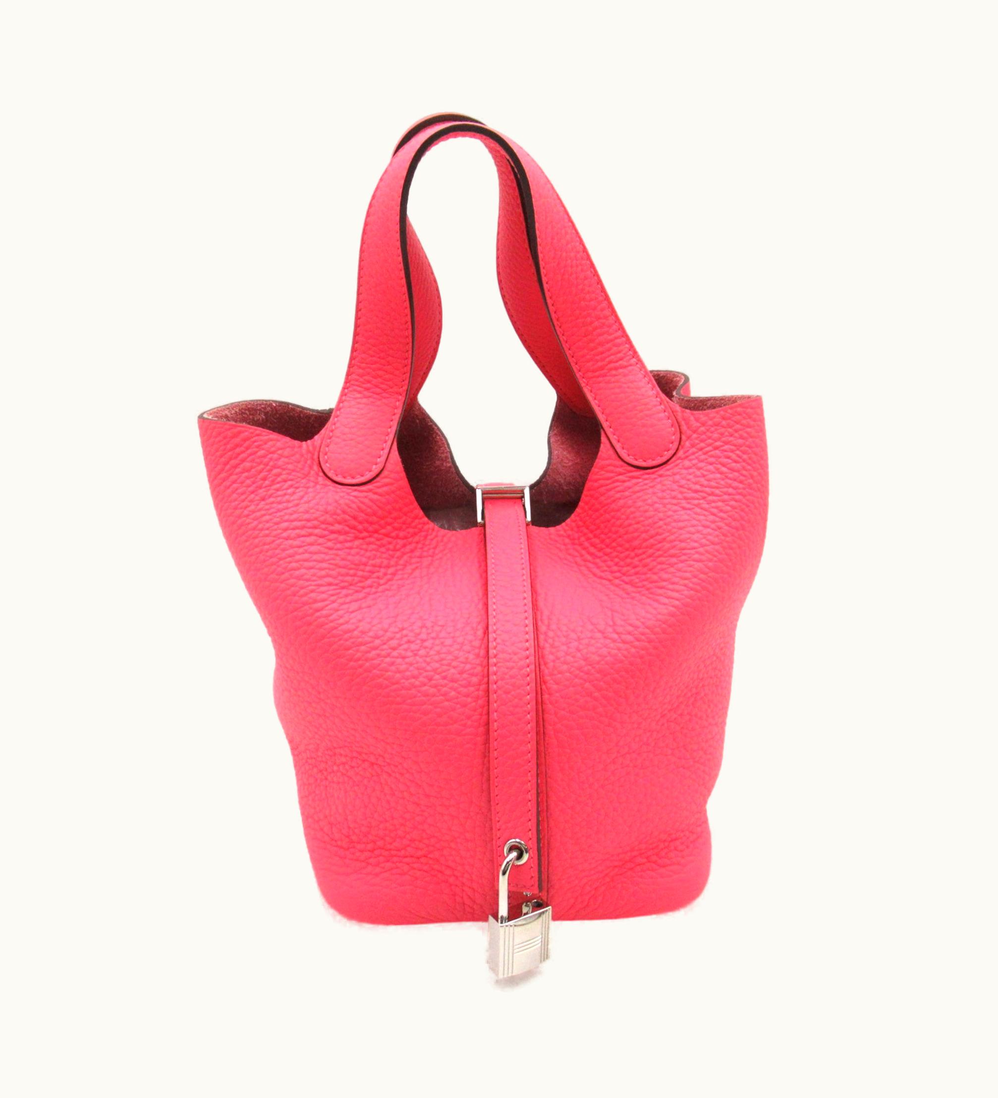 Hermès Hermès Picotin Lock PM Pink Rose Lipstick Taurillon Clemence Calfskin [Cowhide]