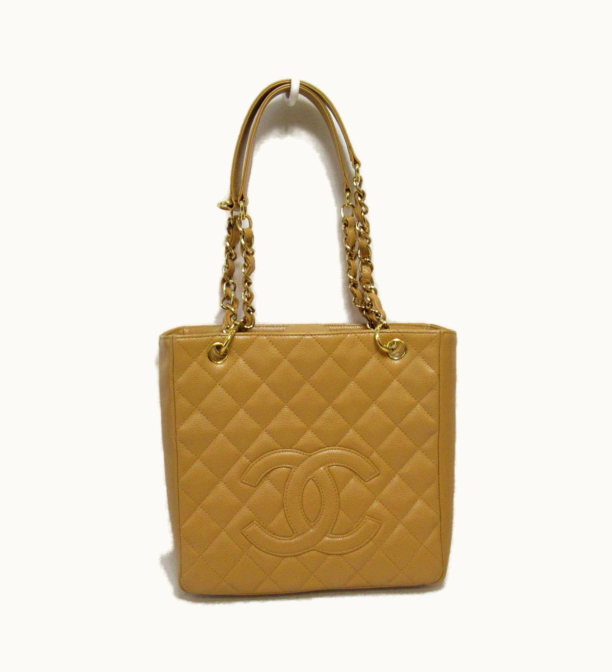 Chanel Chanel Gsttote Bag Brown Caviar Skin [Grained Calf] A50995