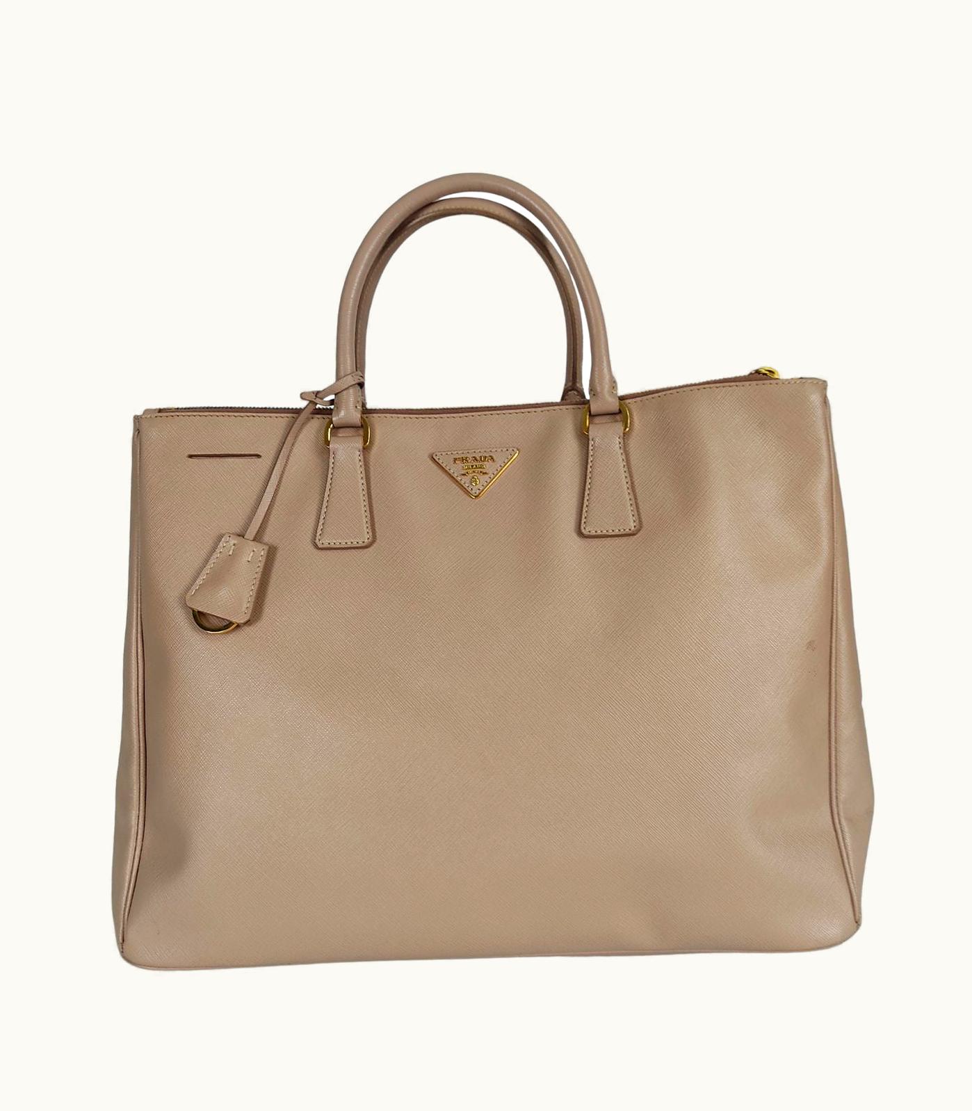 Prada Prada Galleria Extra Large Handbag In Pink Saffiano