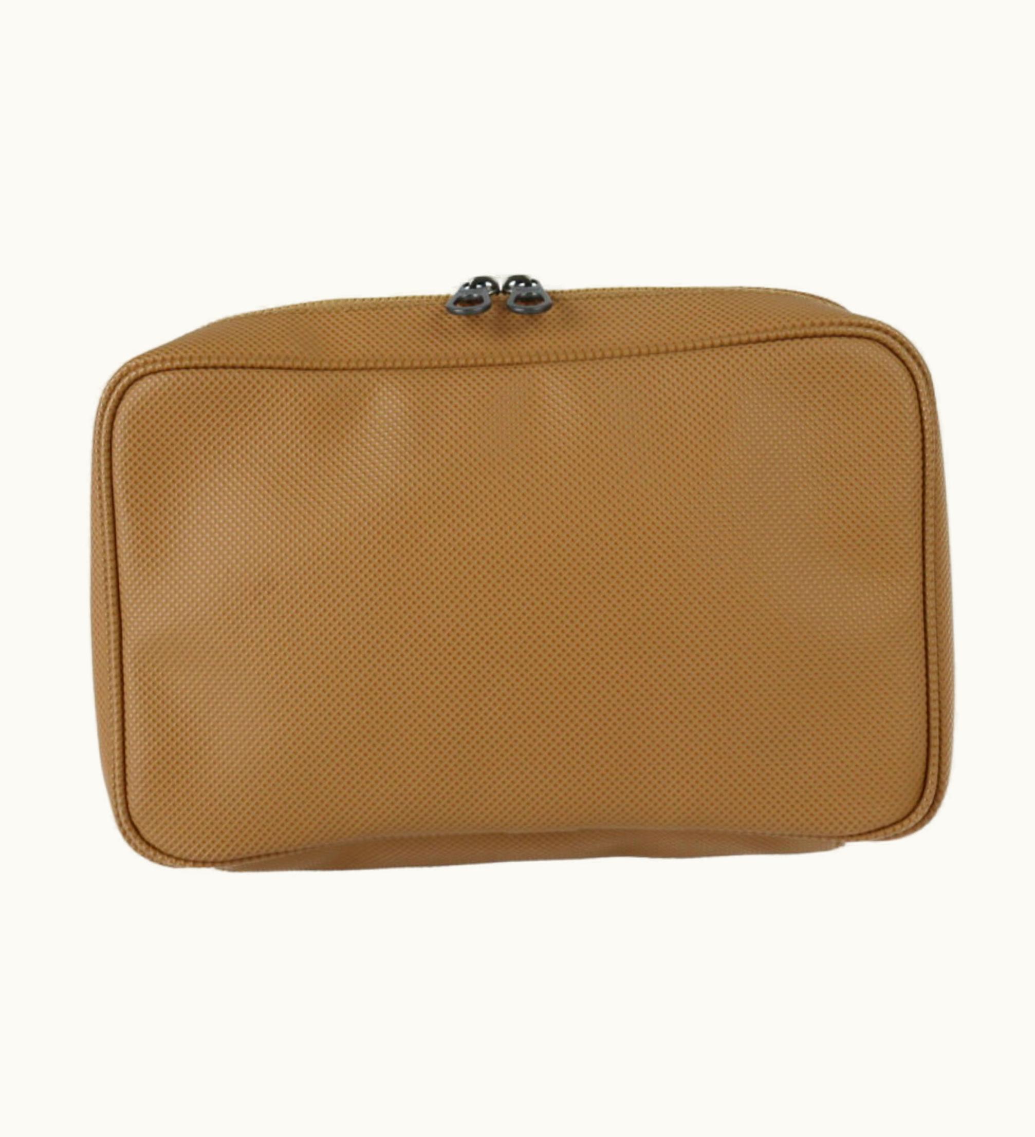 Bottega Veneta Bottega Veneta Second Bag 130428 Pvc Light Brown Round Zipper Clutch Pouch