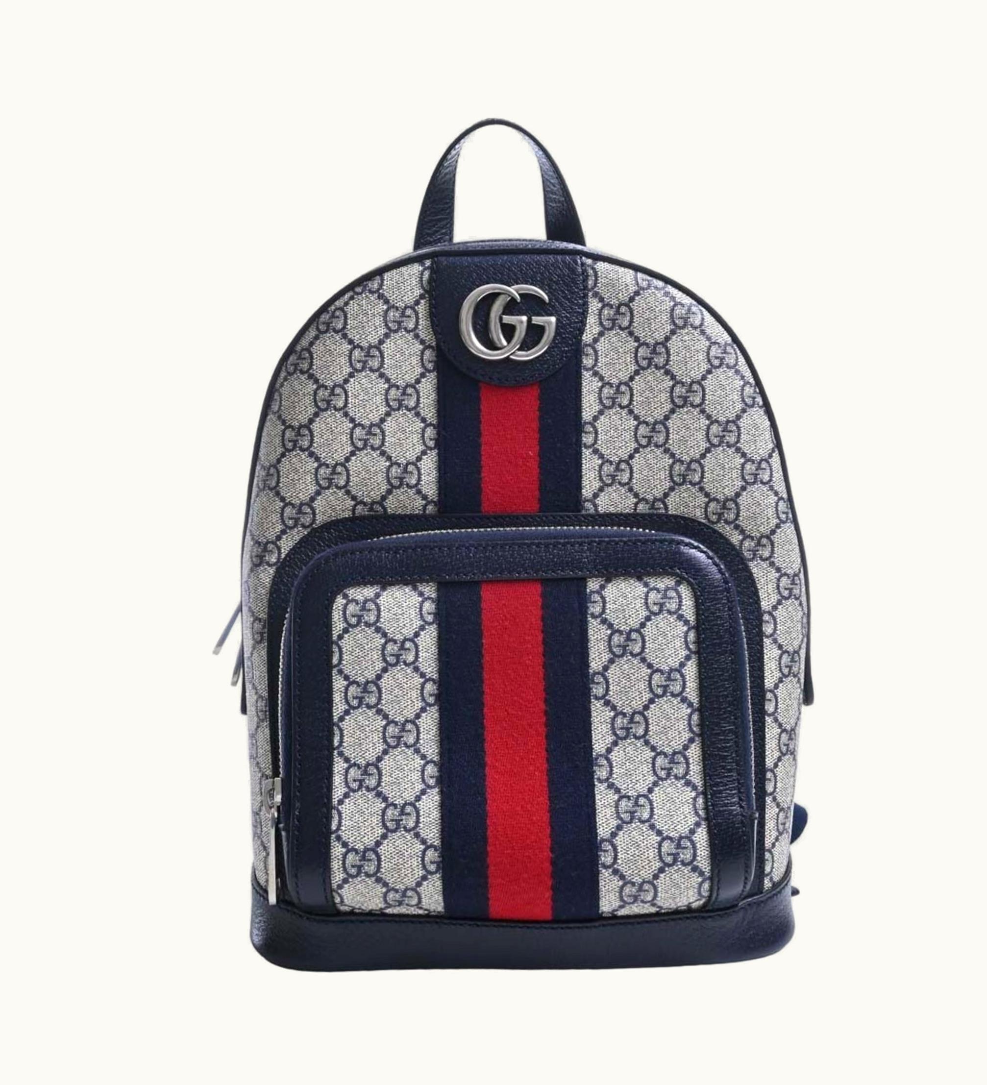 Gucci Gucci Ophidia GG Supreme Small Backpack Rucksack 547965 Navy Women's
