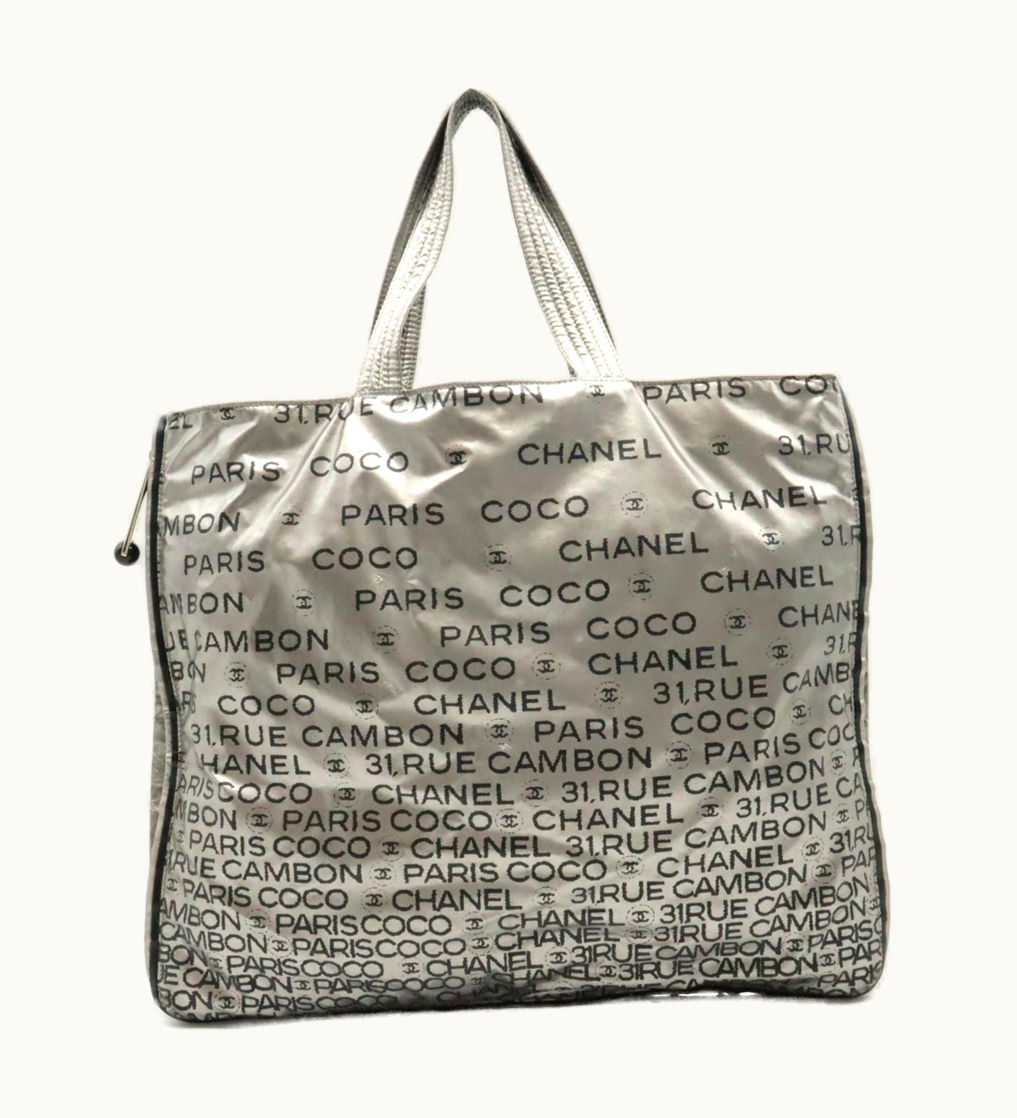 Chanel Chanel Unlimited Tote Bag Large Shoulder Nylon Silver 6113
