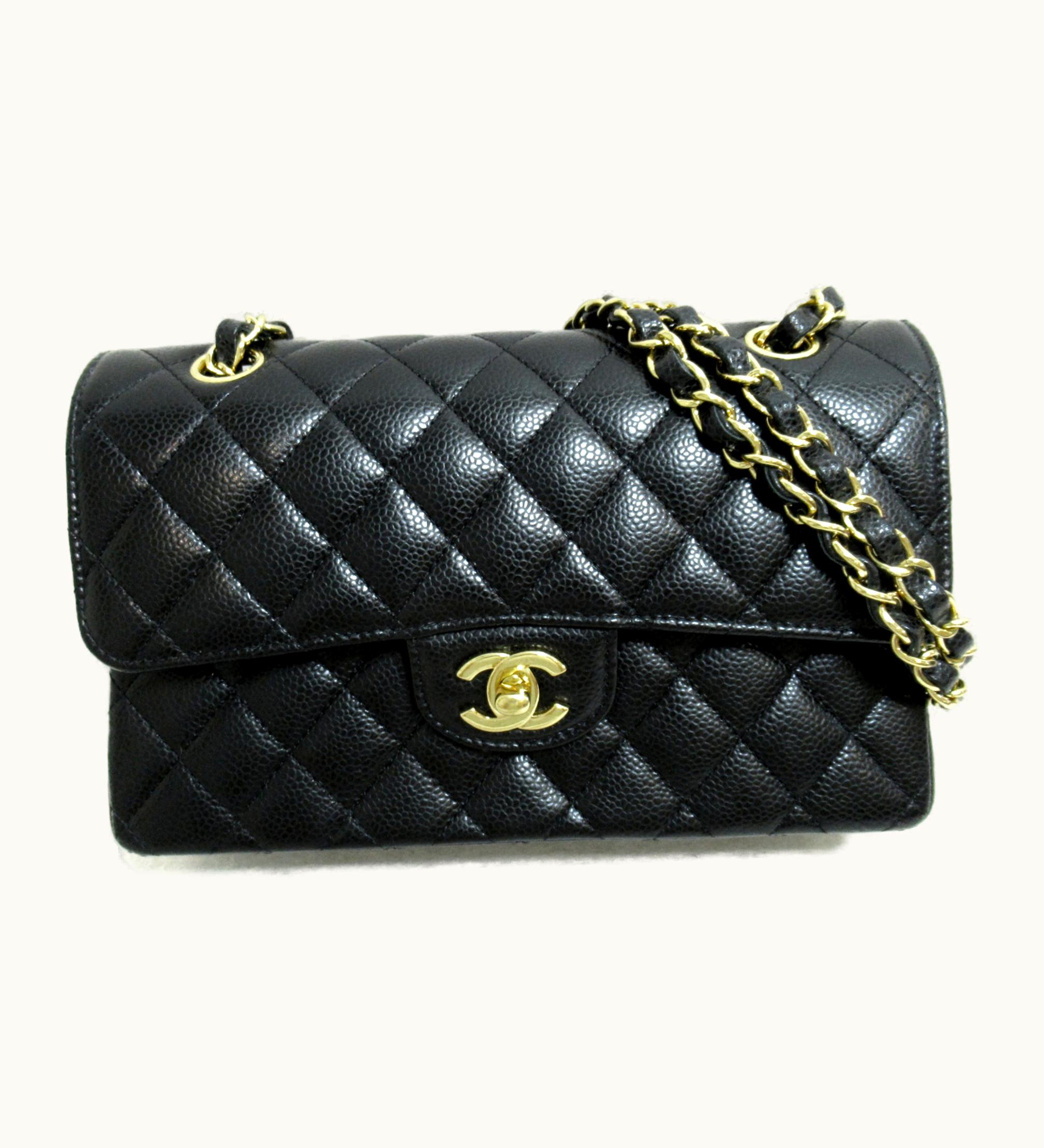 Chanel Chanel Matelassew Flap Chain Shoulder Back Black Caviar Skin [Grained Calf] A01113