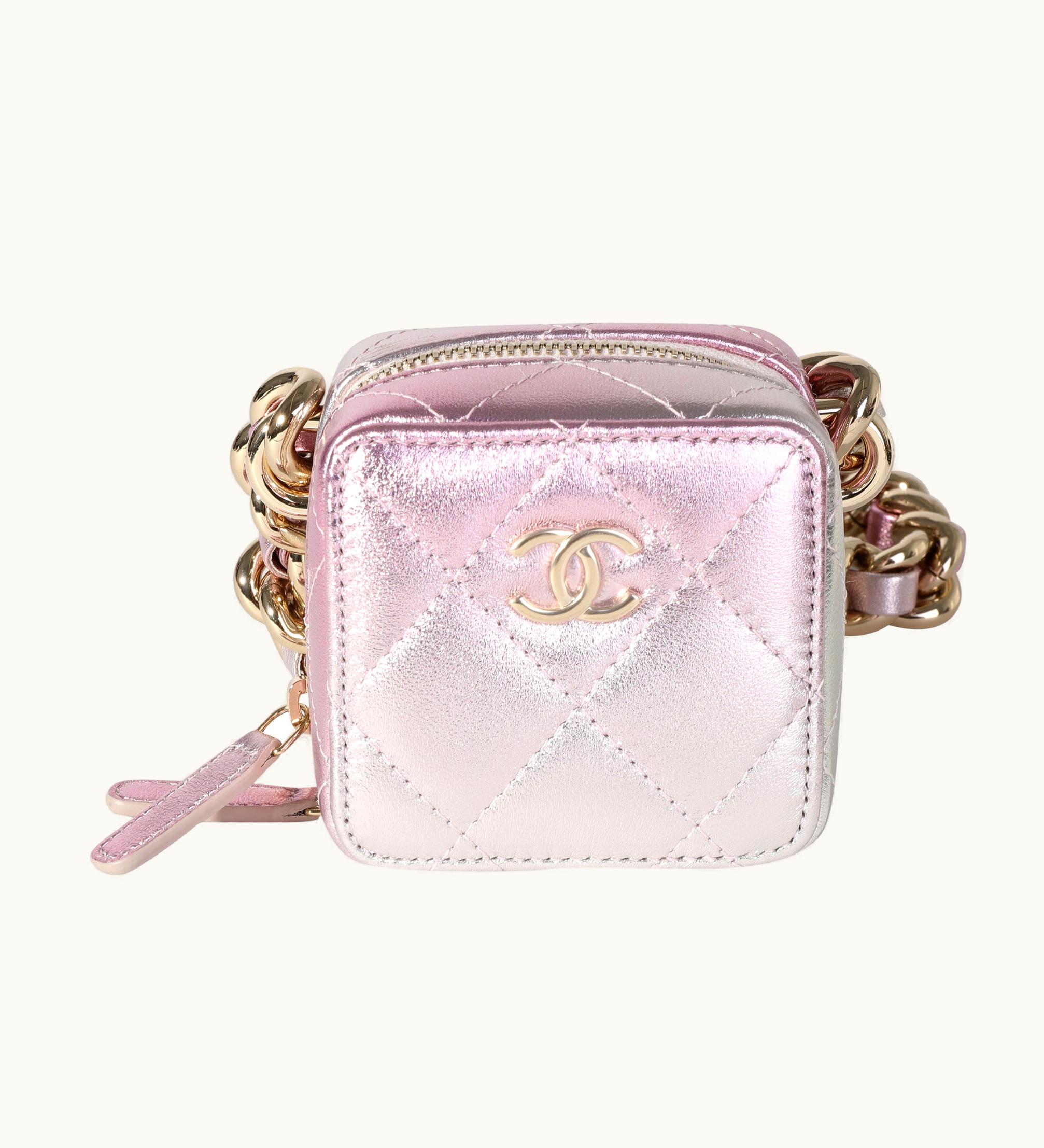 Chanel Chanel Metallic Lambskin Quilted Coco Punk Cube Bag With Chain