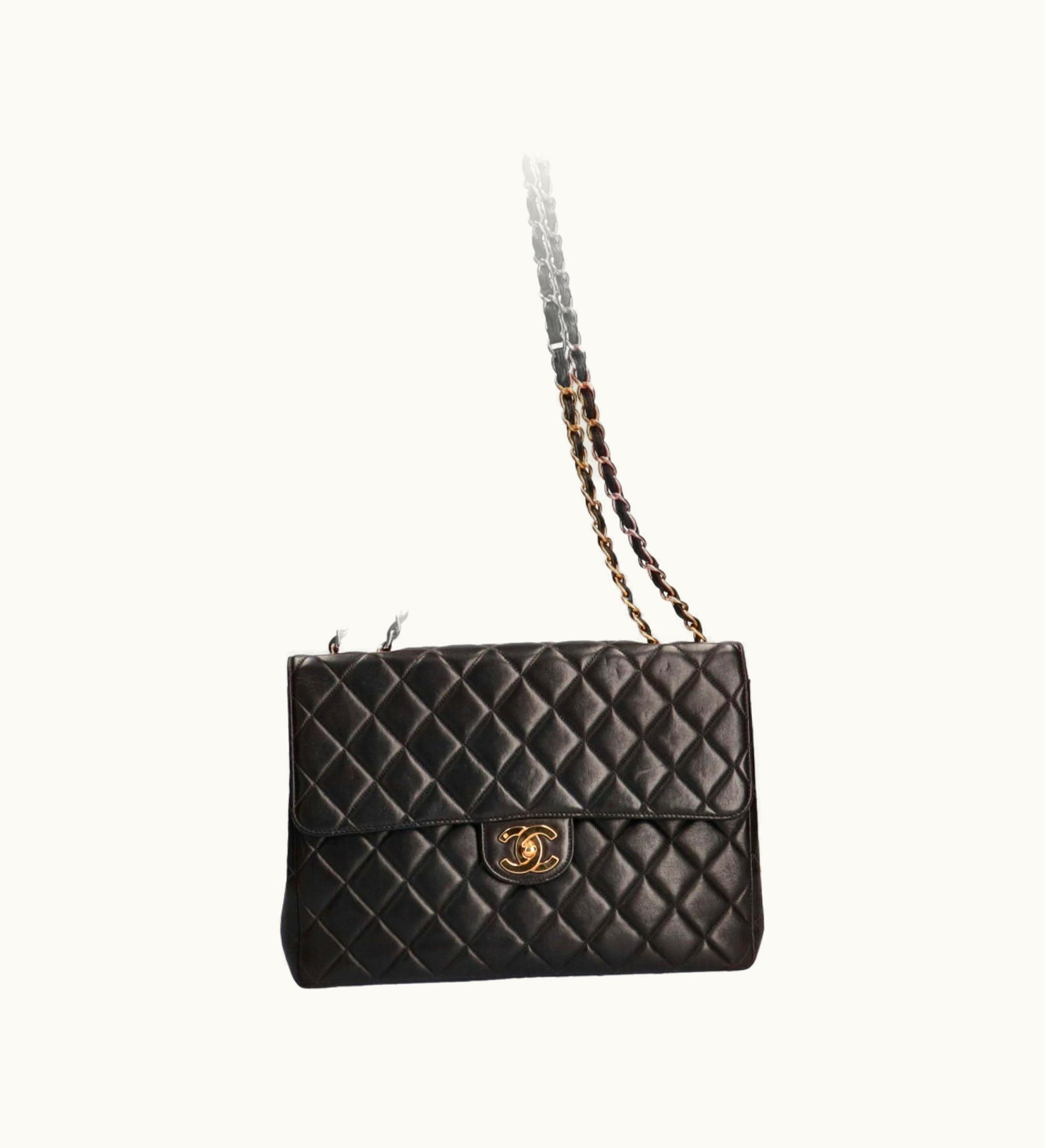 Chanel Chanel Deka Matrasse CC Coco Mark Shoulder Bag Lambskin Women's