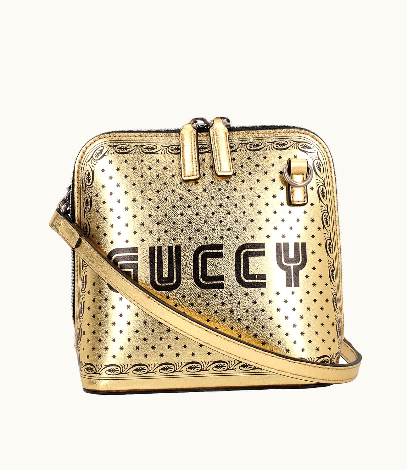 Gucci Gucci Metallic Guccy Mini Crossbody Gold/Black